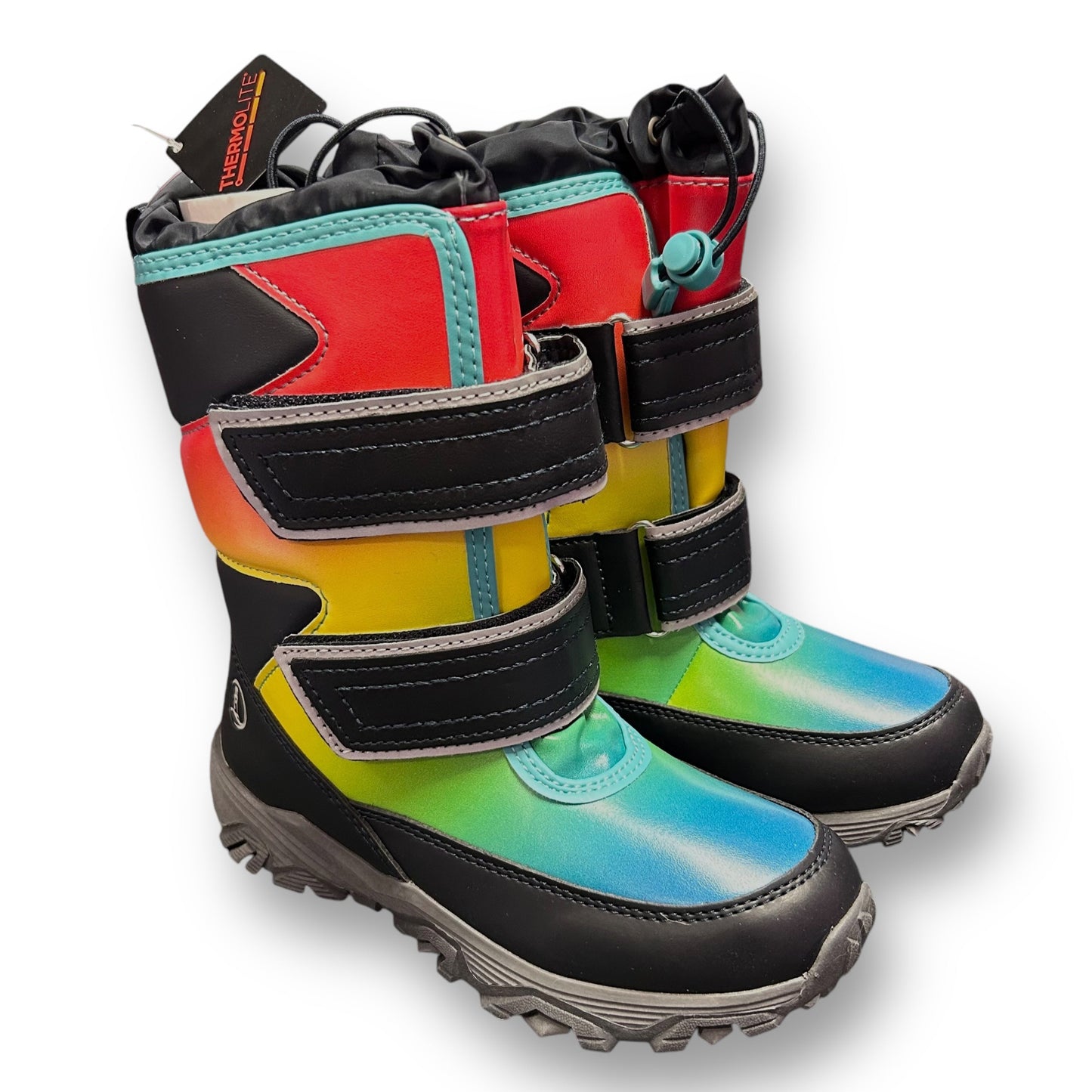 NEW! Lands End Snow Boots Size 11 Big Kids, Multi-Color Waterproof