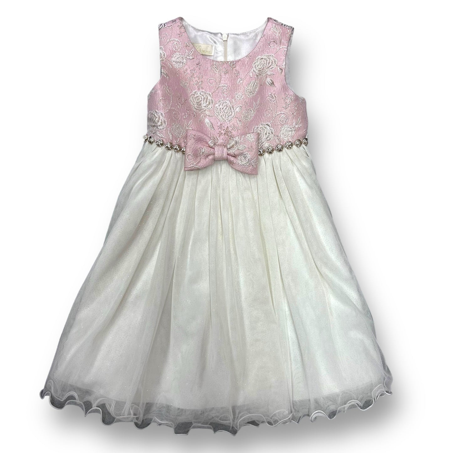 Girls American Princess Girls Size 4 Formal Sleeveless Dress with Tulle Bottom