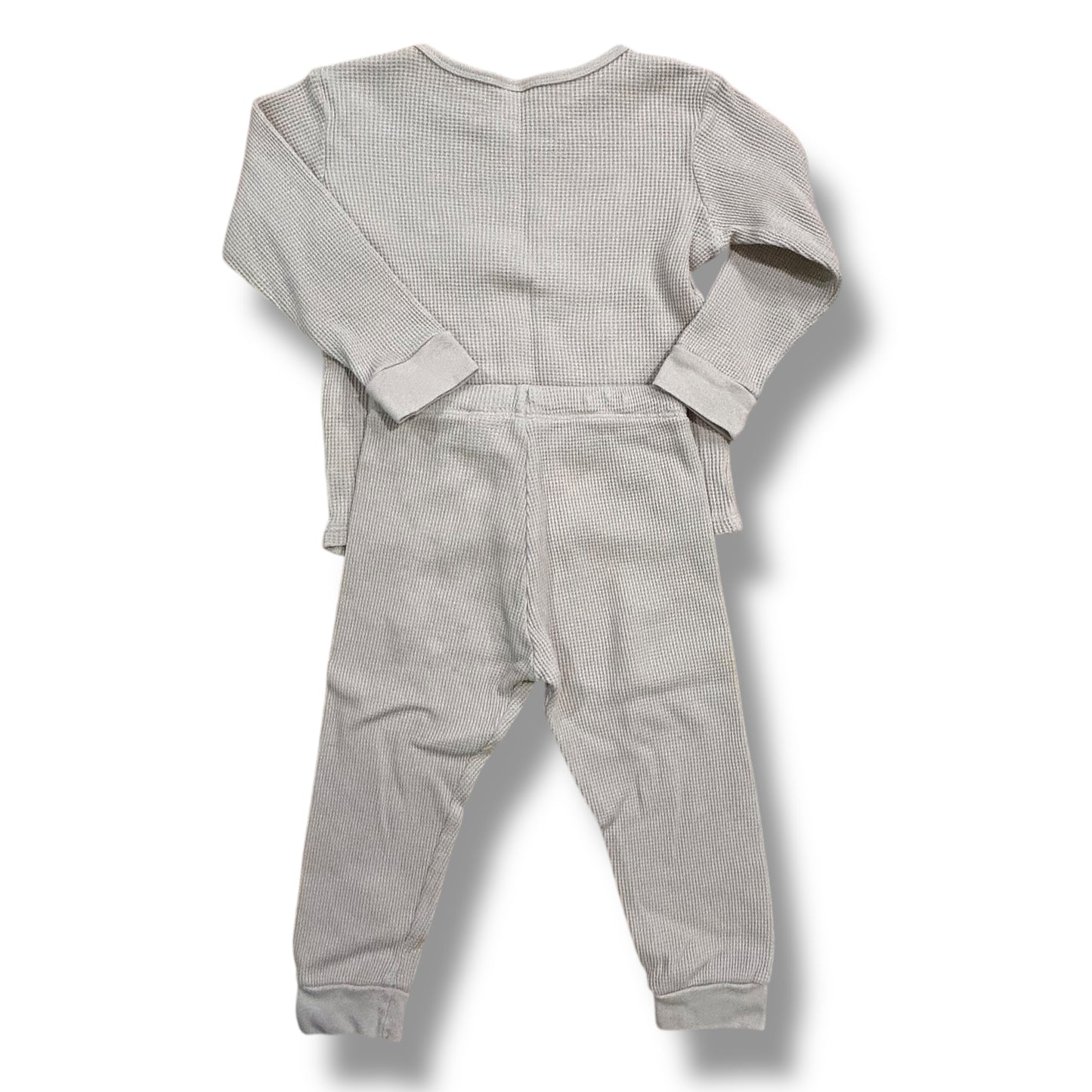 H&M Boys Size 3T Outfit Organic Cotton Thermal Top & Joggers Pants Set