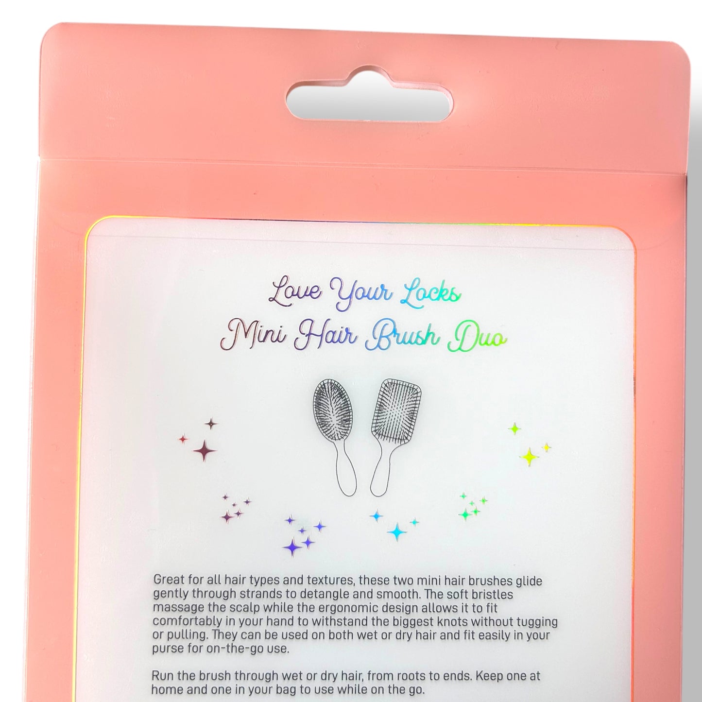 Celavi Love Your Locks Wet or Dry Mini Detangling Hair Brush Duo