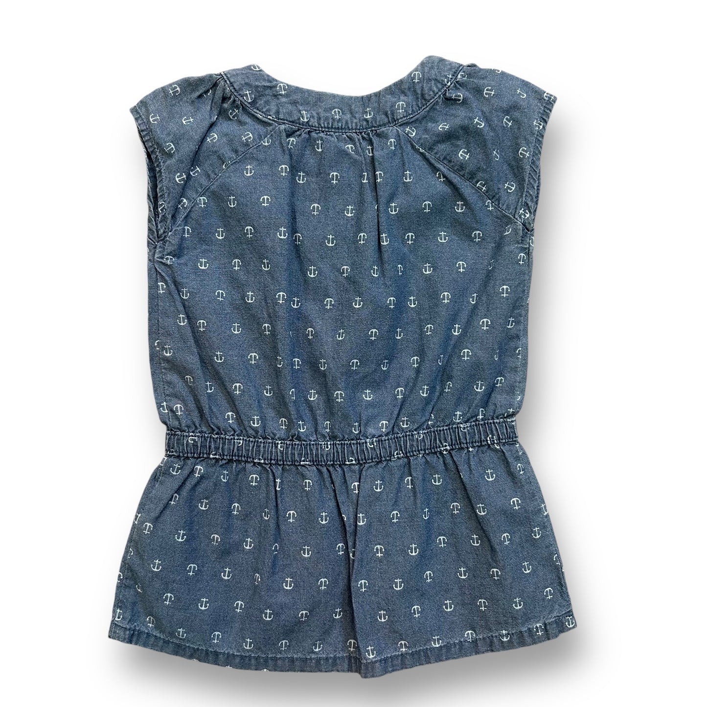 Carter's Girls Size 4T Sleeveless Denim Blouse with Nautical Print