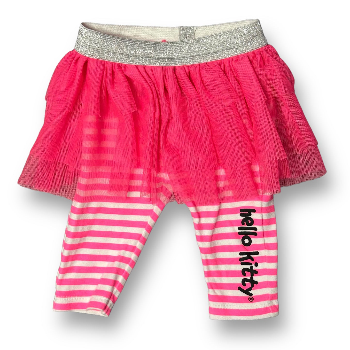 Hello Kitty Pants Baby Girl Size 3-6 Months Pink & White Leggings with Tutu