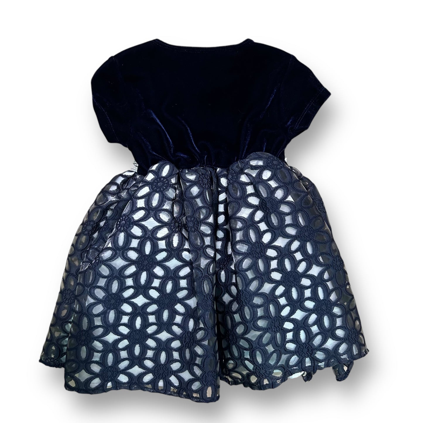 NEW! Blueberi Boulevard Girls Size 24 Months Navy Blue Velvet Holiday Dress