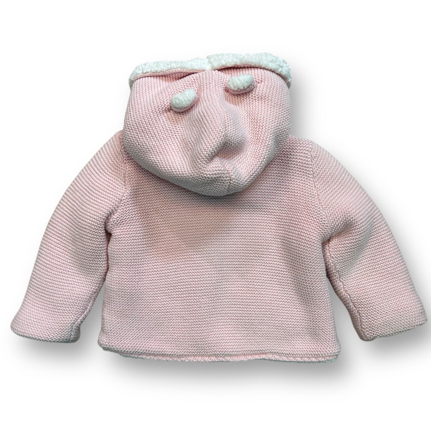 Carter's Girls Sweater Jacket 18 Months Pink Sherpa Lined Knit Coat with Hood