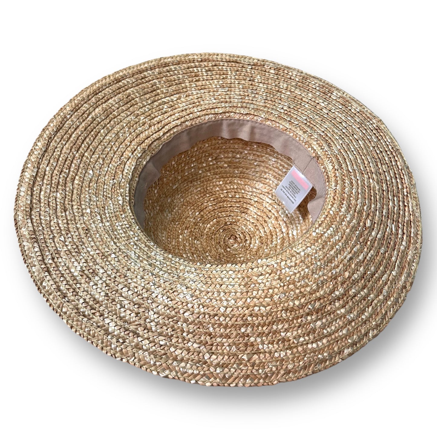 Janie and Jack Girls Straw Sunhat 12-24 Months Woven Beach Hat with Ribbon