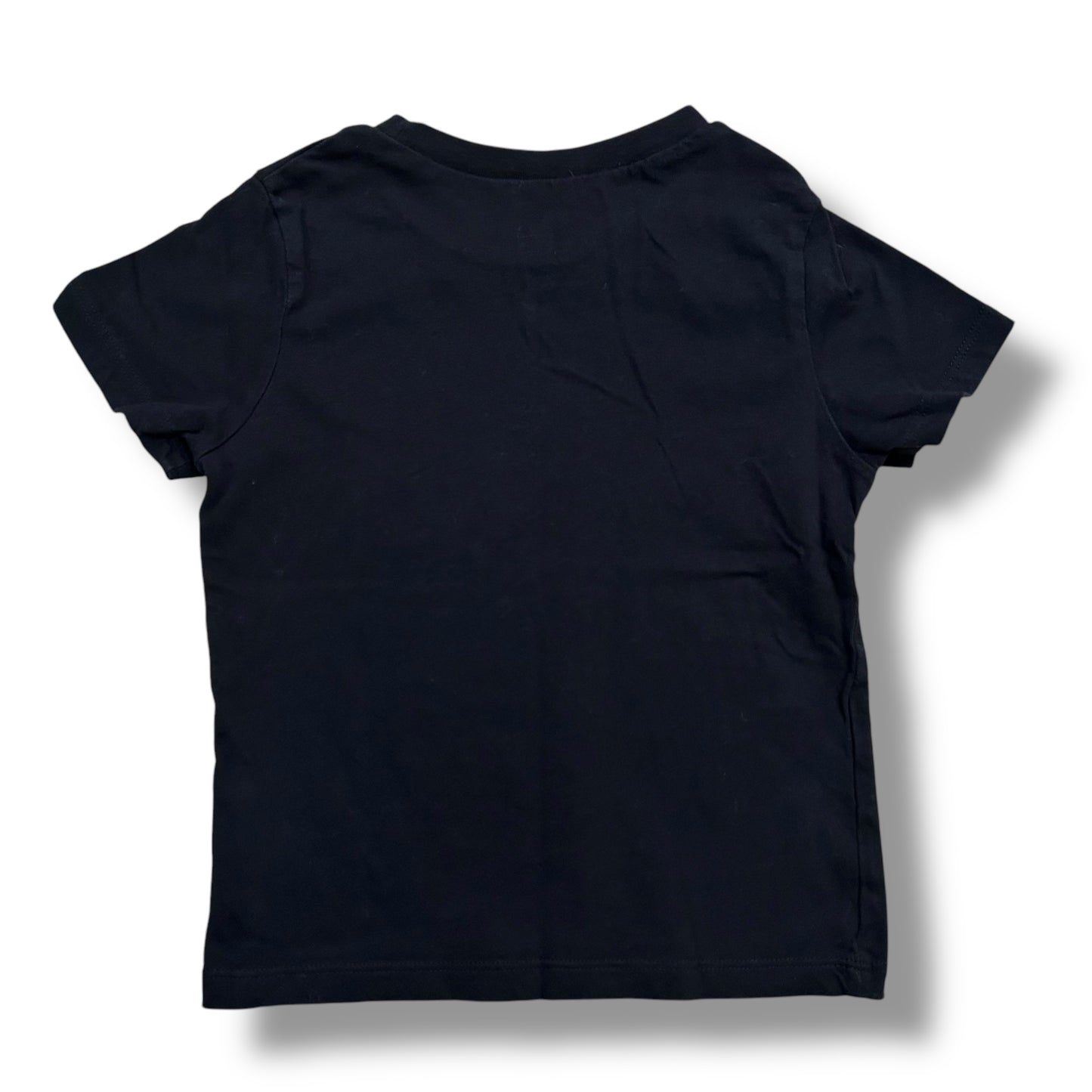 H&M Boys Size 3/4T 100% Cotton Shirt Black Everyday Short Sleeve Tee