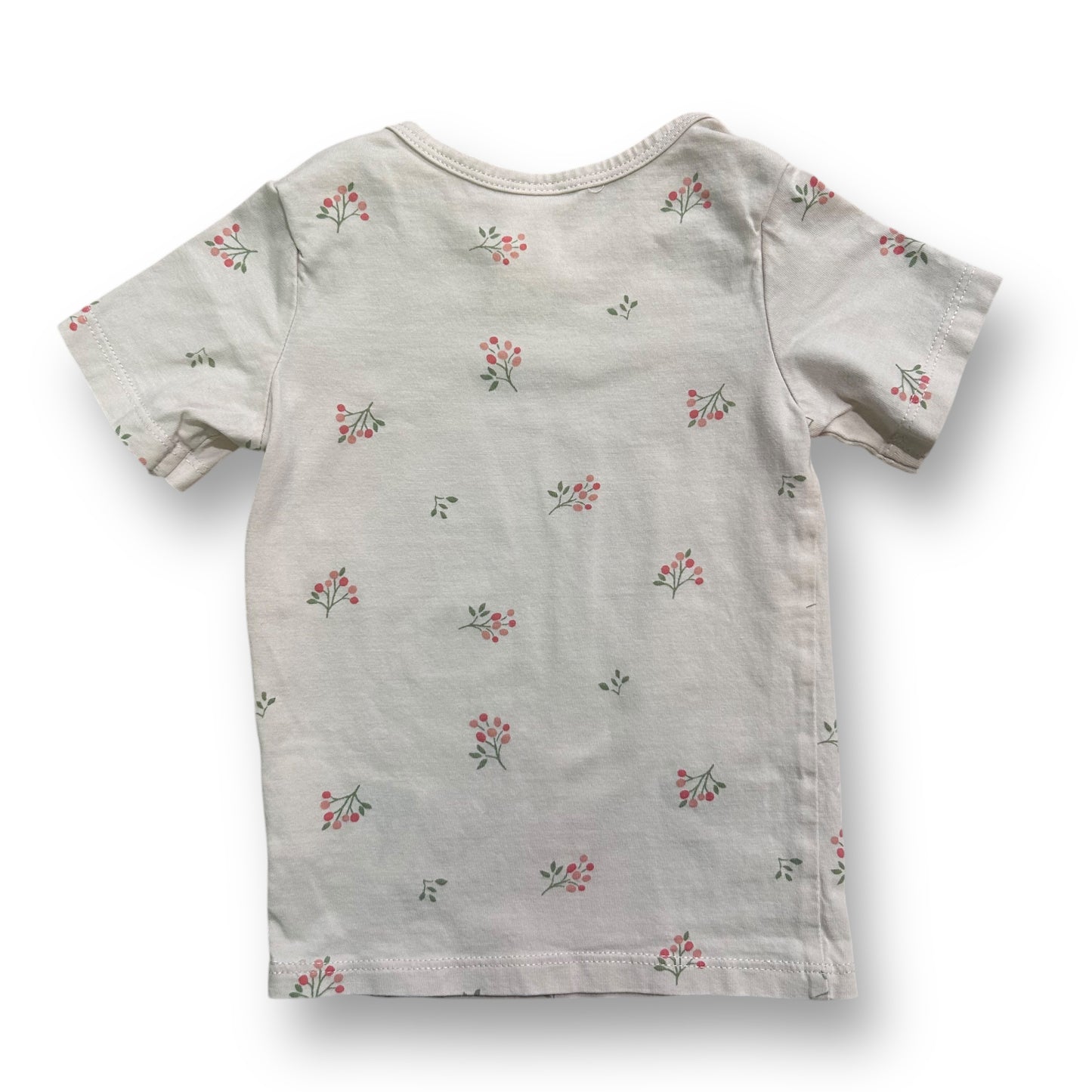 H&M Baby Girl Size 9 Months Floral Print Short Sleeve Top