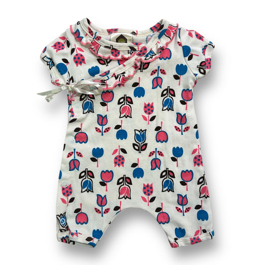 Barn Los Angeles Baby Girl One-Piece Size 12 Months Tulip Print Organic Romper