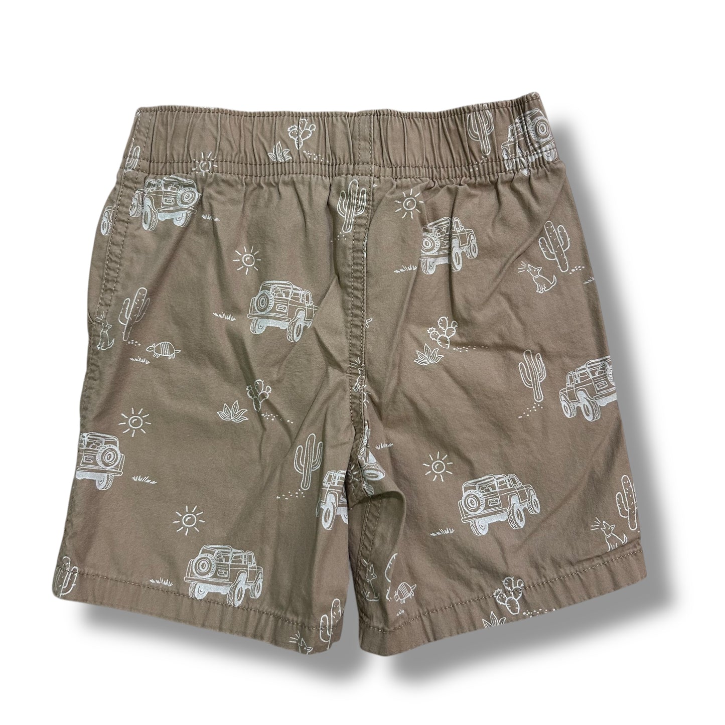 Boys Size 2T Lightweight Brown Pull-On Shorts with Elastic Waist