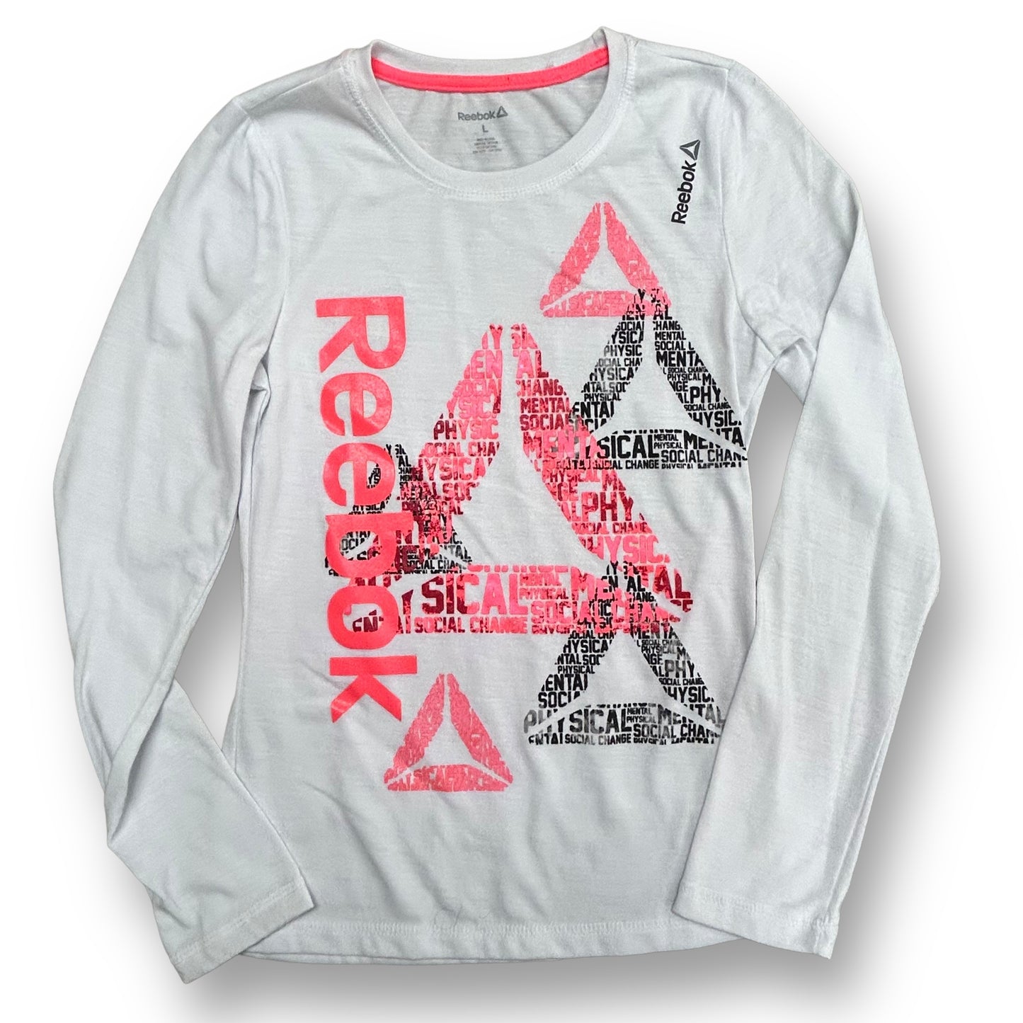 Reebok Girls Size 12/14 Youth Long Sleeve Shirt Athleticwear Top