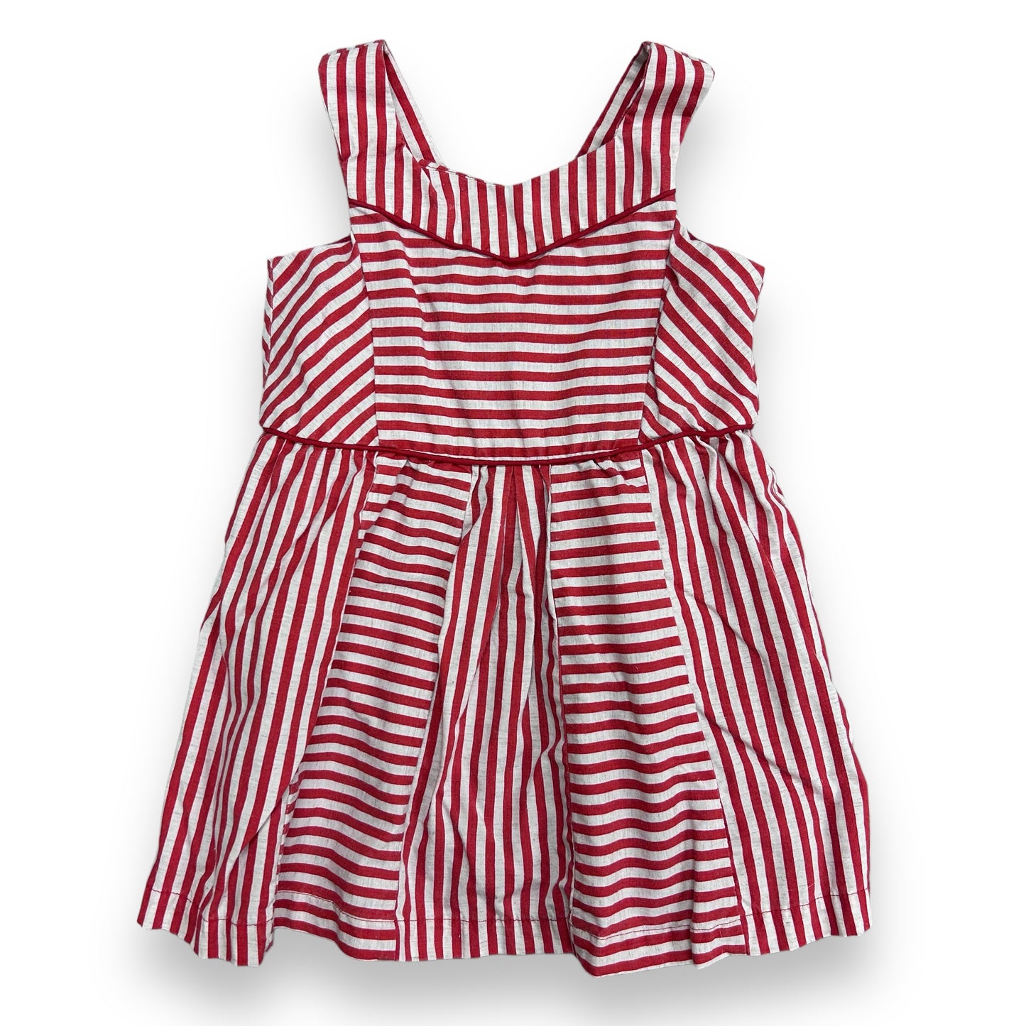 OshKosh Toddler Girls Size 2T Red and White Striped Sleeveless Dress
