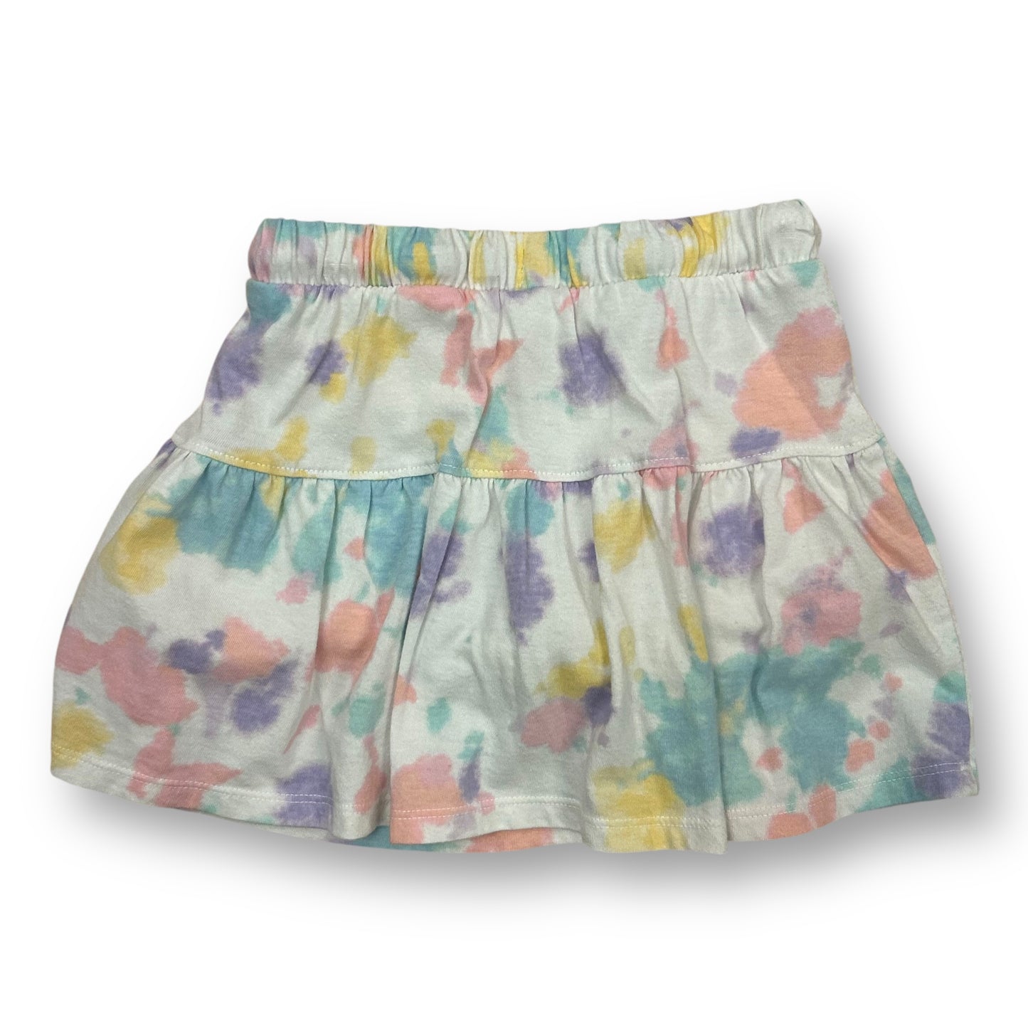 Cat & Jack Girls Size 4T Pastel Tie Dye Elastic Waist Cartwheel Skort