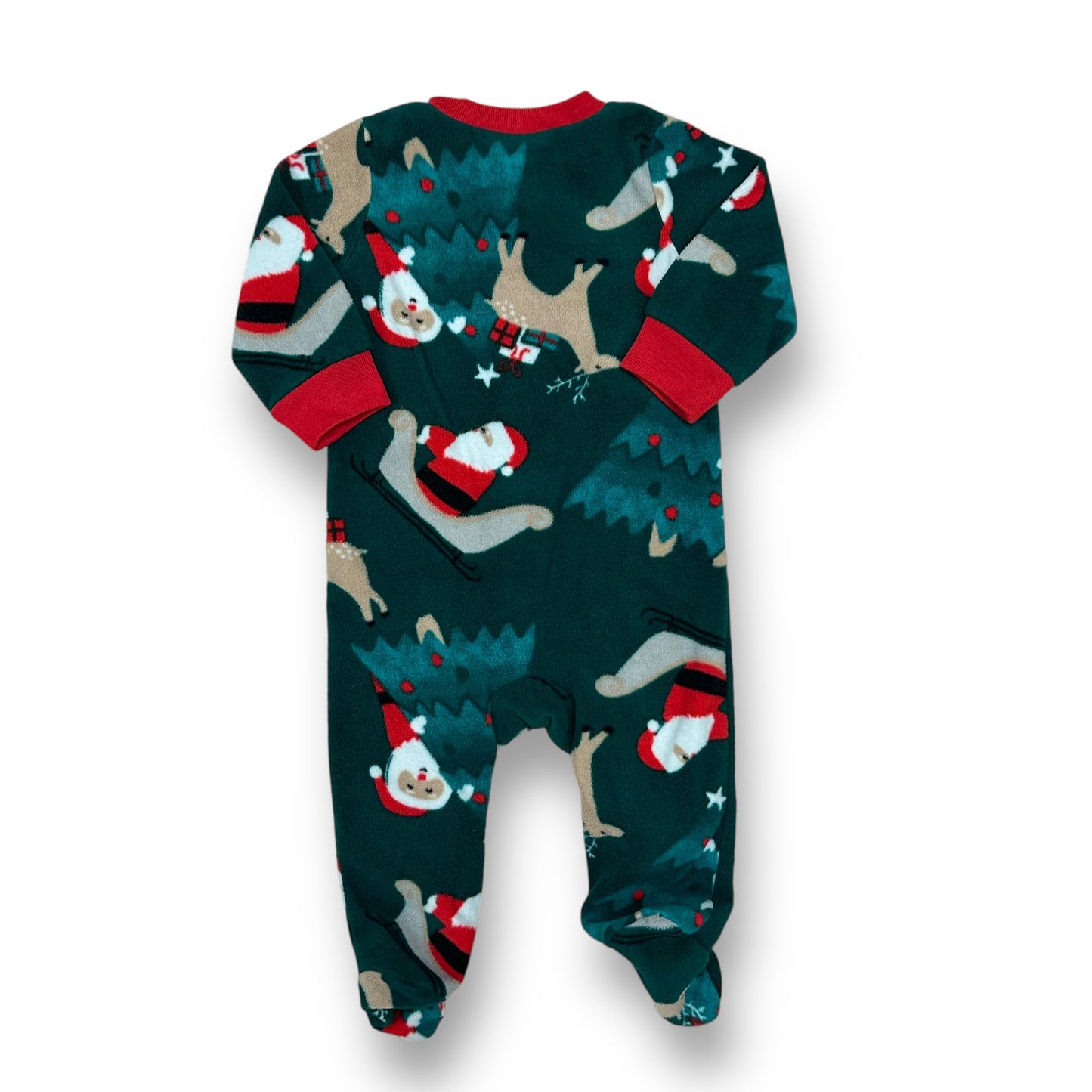 Carter's Baby Boy Size 6 Months Santa Christmas Fleece Footie Pajamas