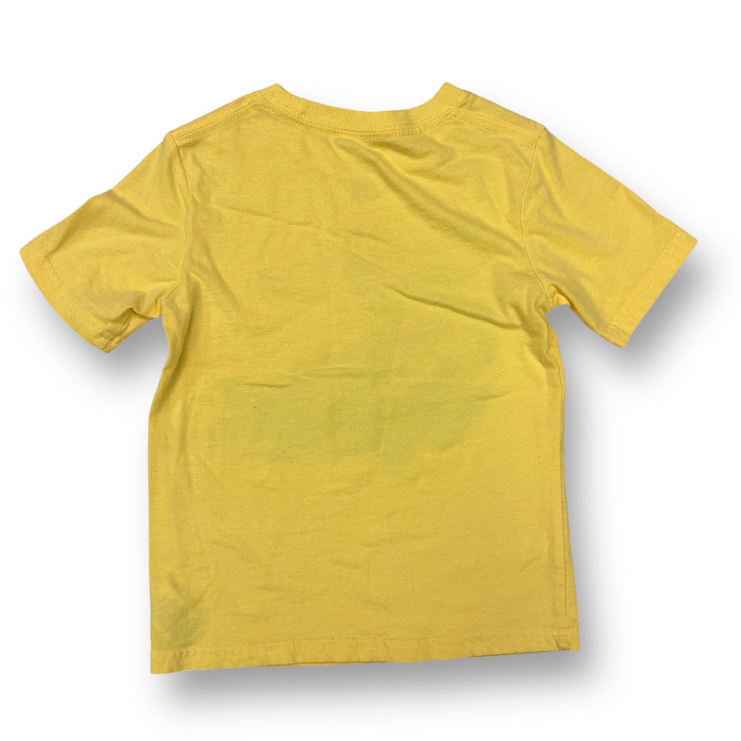 Boys Size 4/5 T-Shirt Yellow Short Sleeve Surfing Skeleton Tee
