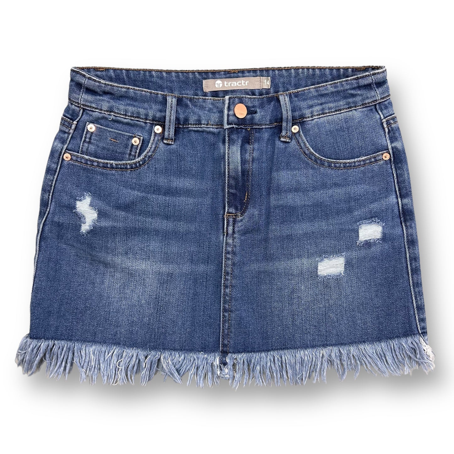 Tractr Denim Youth Girls Size 14 Jean Skirt