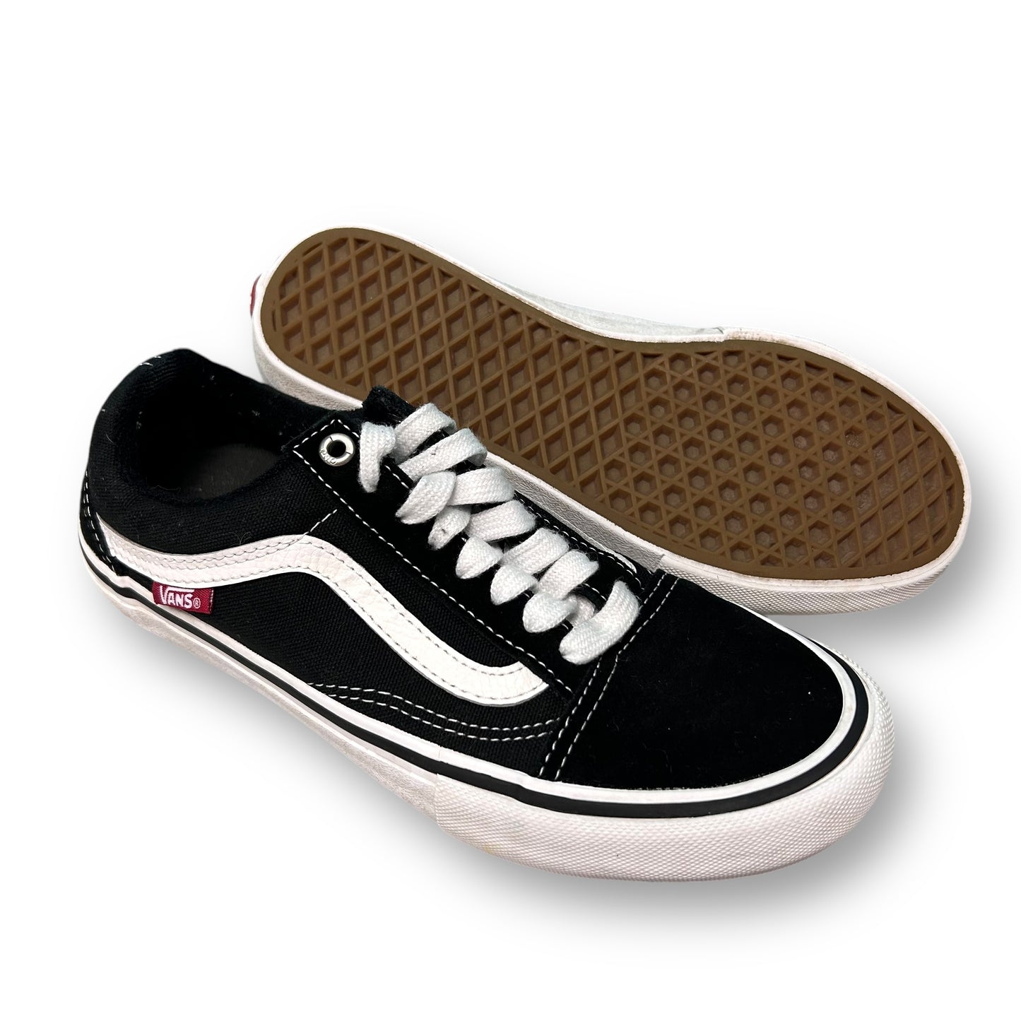 Vans Off the Wall Sneaker Size 5.5 Black Classic Skateboarding Shoe