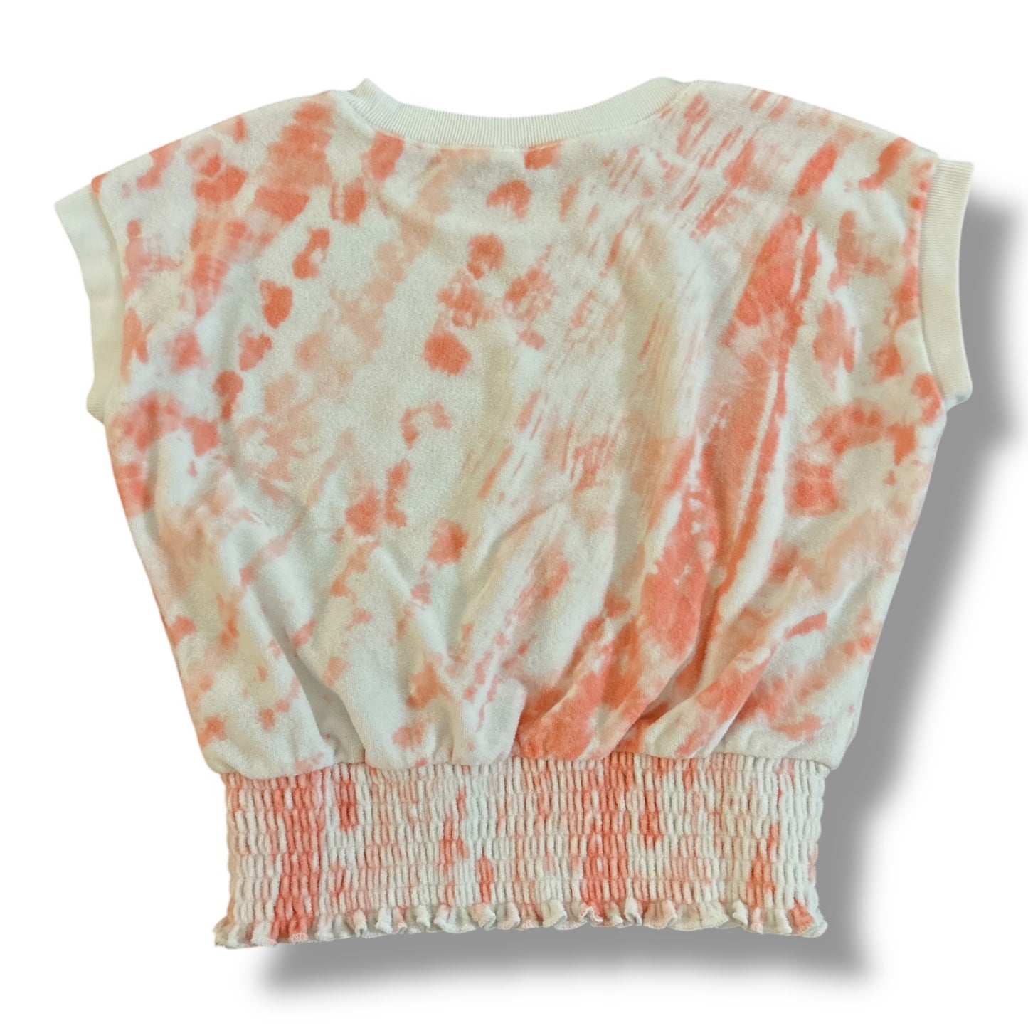 Gap Kids Size 7/8 Girls Pink & White Tie-Dye Activewear Top