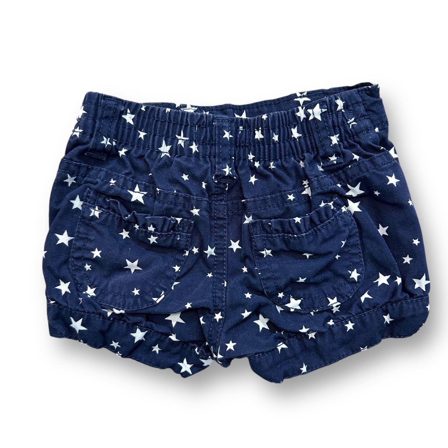 Girls OshKosh Size 6 Months Navy & White Star Print Elastic Waist Shorts