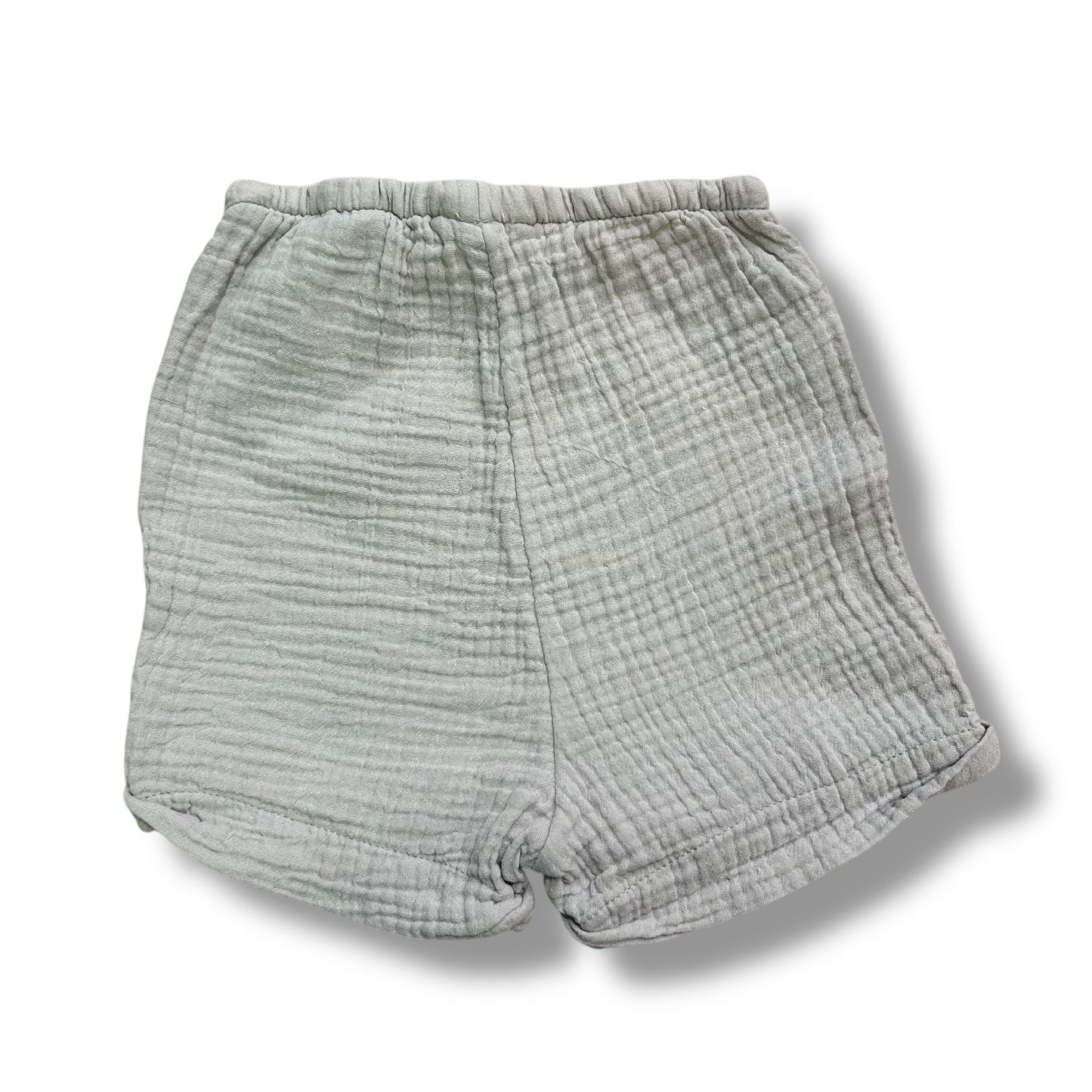 Boys H&M Size 3T Light Sage Green Organic Cotton Pull-On Shorts