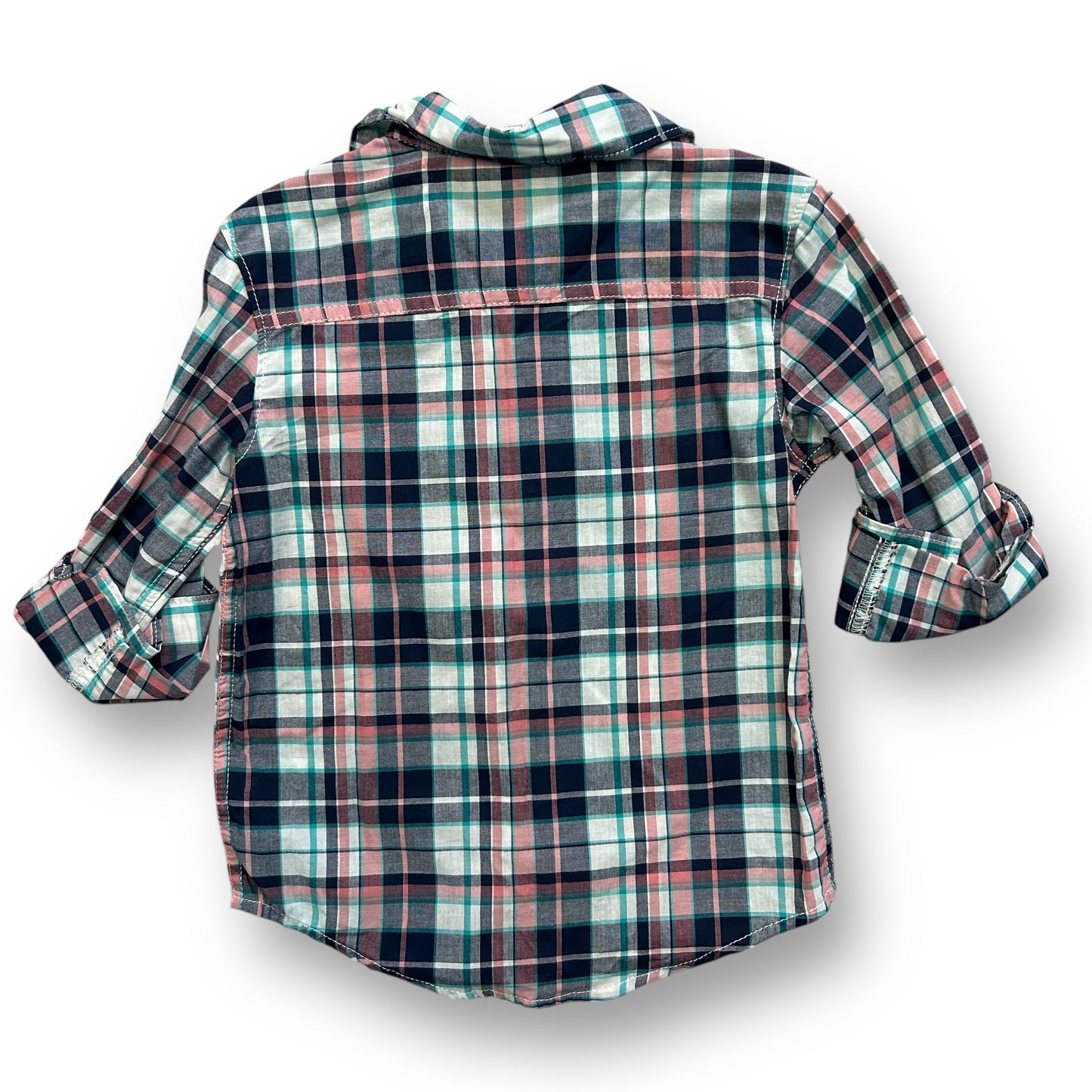 NEW! Carter's Boys Size 4T Long Sleeve Plaid Button Down Shirt
