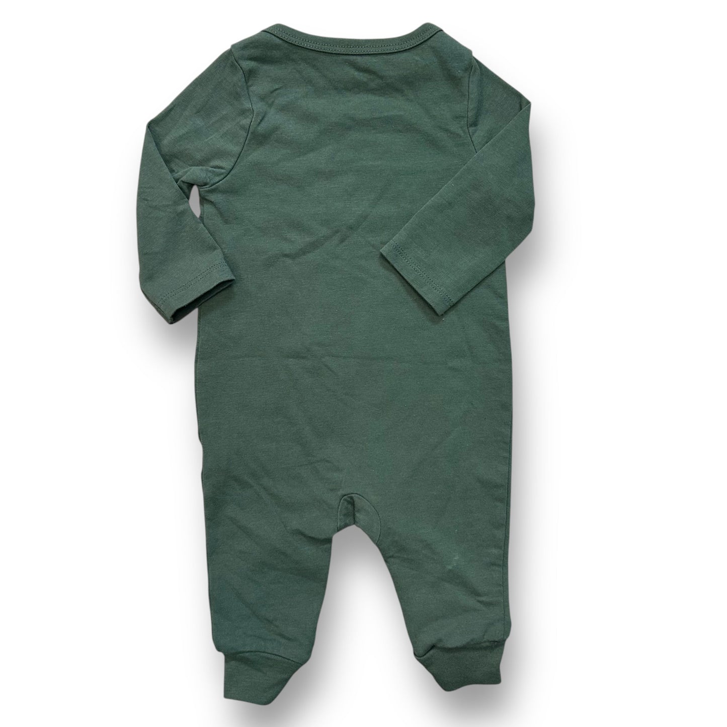 Cat & Jack Baby Romper Size 0-3 Months Green Hello Fall One-Piece with Snaps