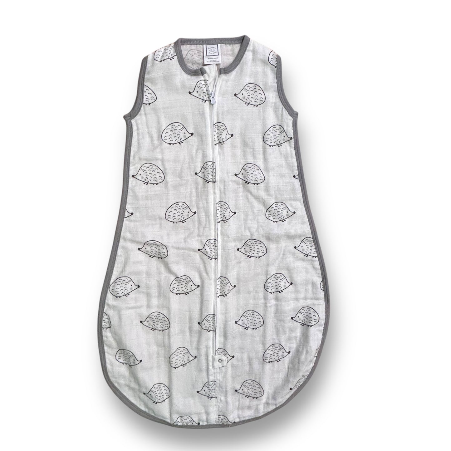 Baby Boy Size 6-12 Months White Hedgehog Wearable Cotton Knit zzZipMe Sack