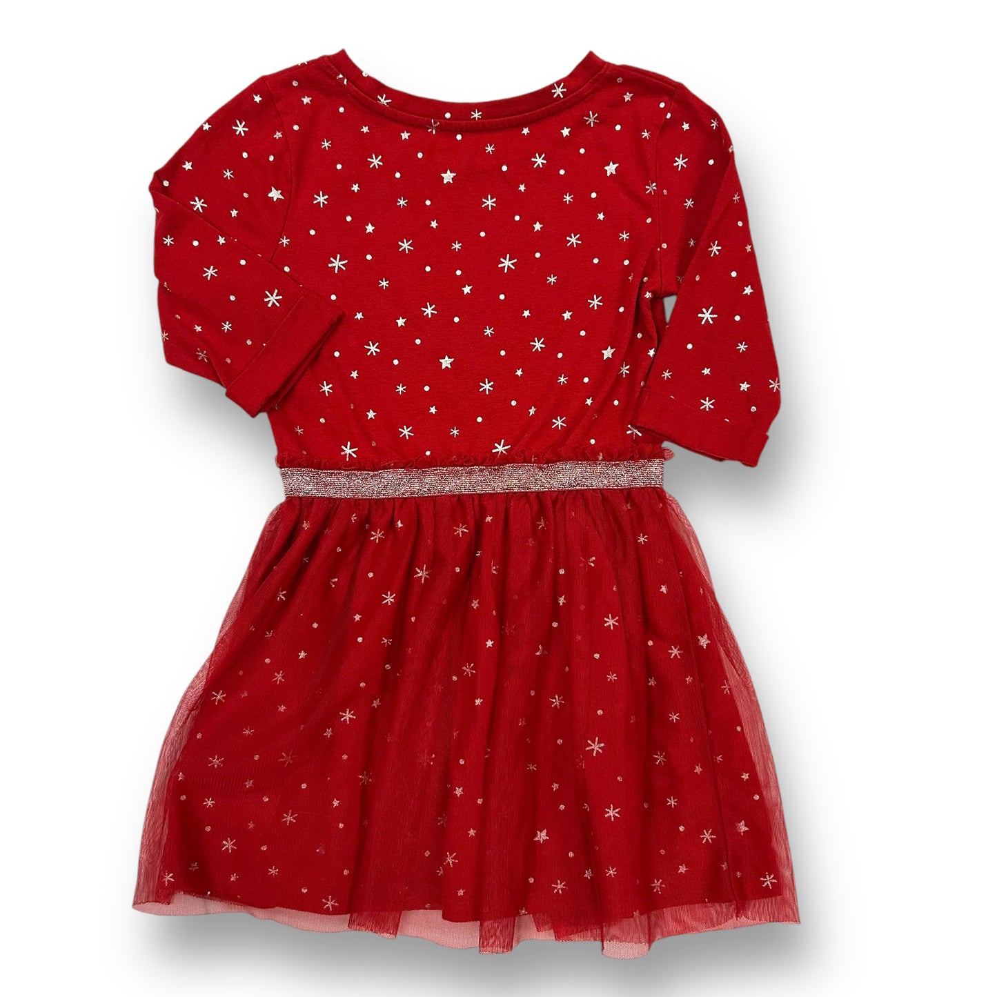 Girls Size 4/5 Holiday Red & Gold Shimmer Christmas Party Tutu Dress