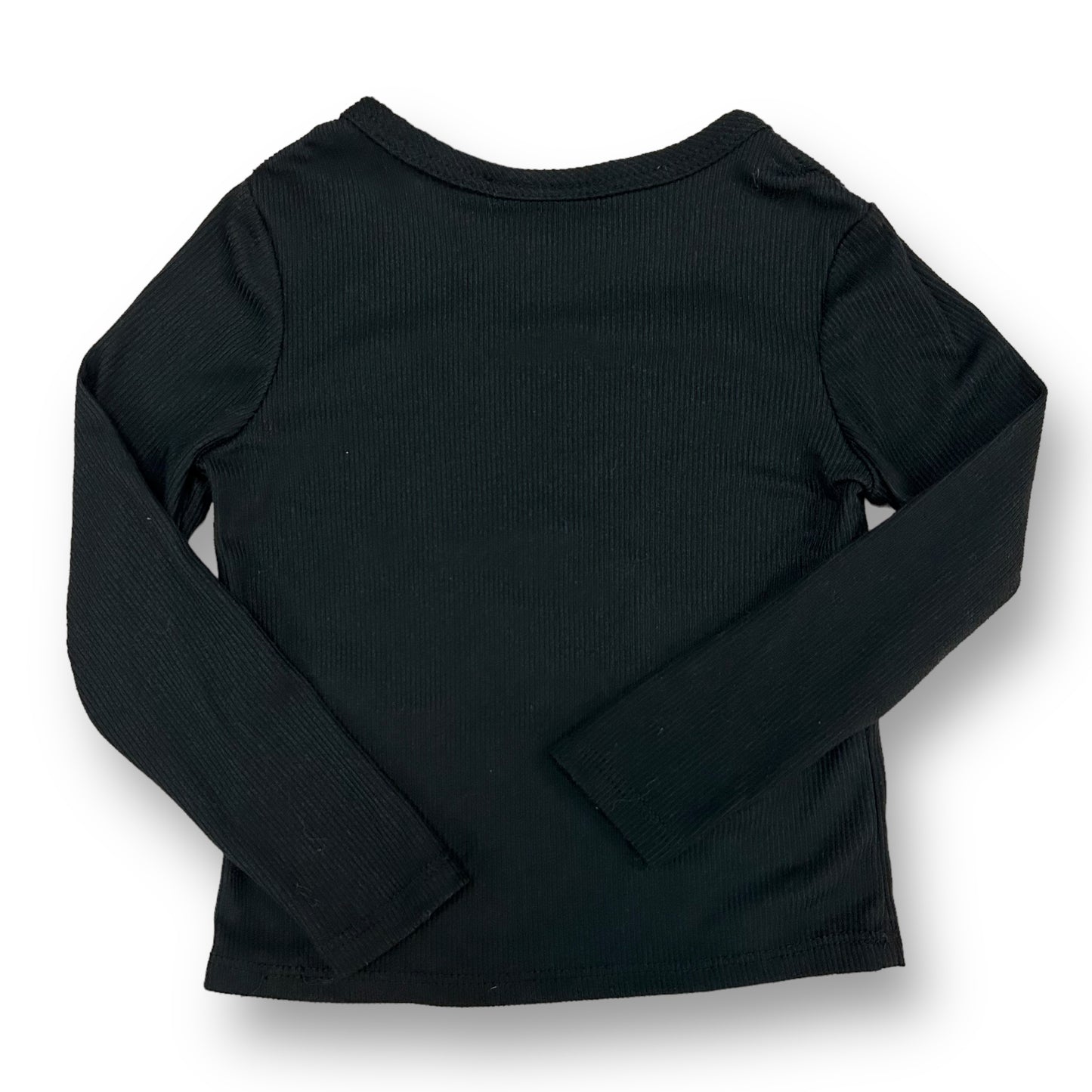 Daddy's Little Pumpkin Girls 24 Months Black Ribbed Long Sleeve Halloween Shirt