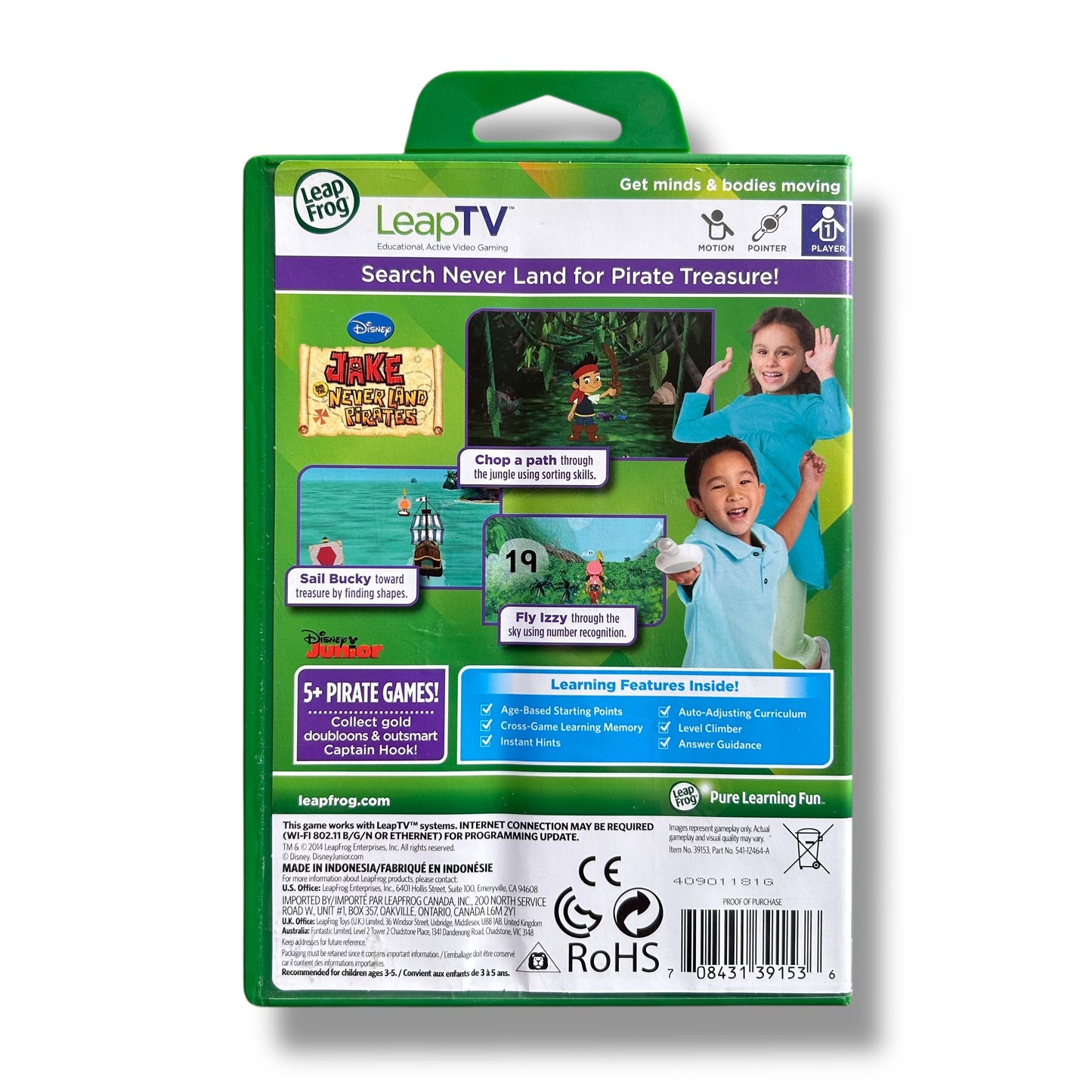 LeapFrog LeapTV Jake and the Neverland Pirates Math Video Game, ages 3-5 years