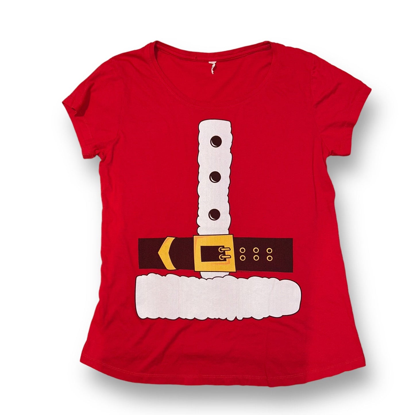 Size L Red Short Sleeve Christmas Santa Maternity Top