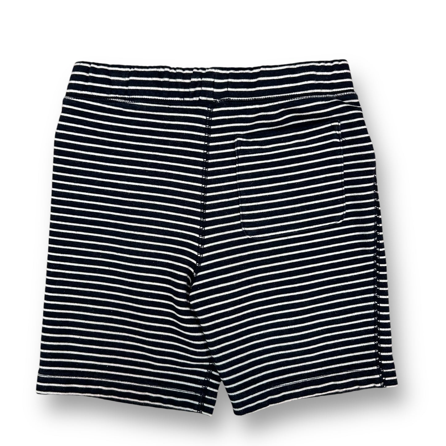 Crewcuts Boys Shorts Size 8 Navy and White Striped Pull On Cotton J. Crew Sweats