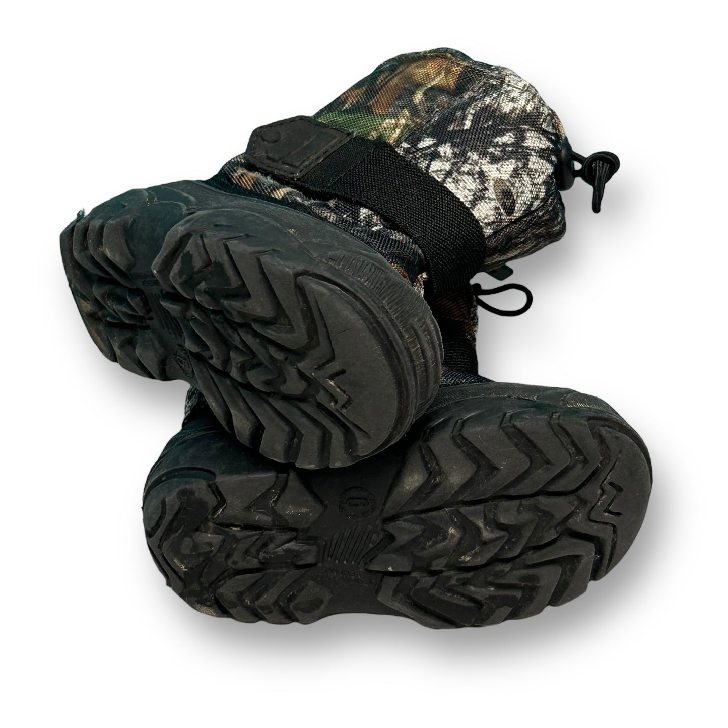 Toddler Snow Boots Boys Size 6 Camo Bungee Cord Weatherproof Winter Boots