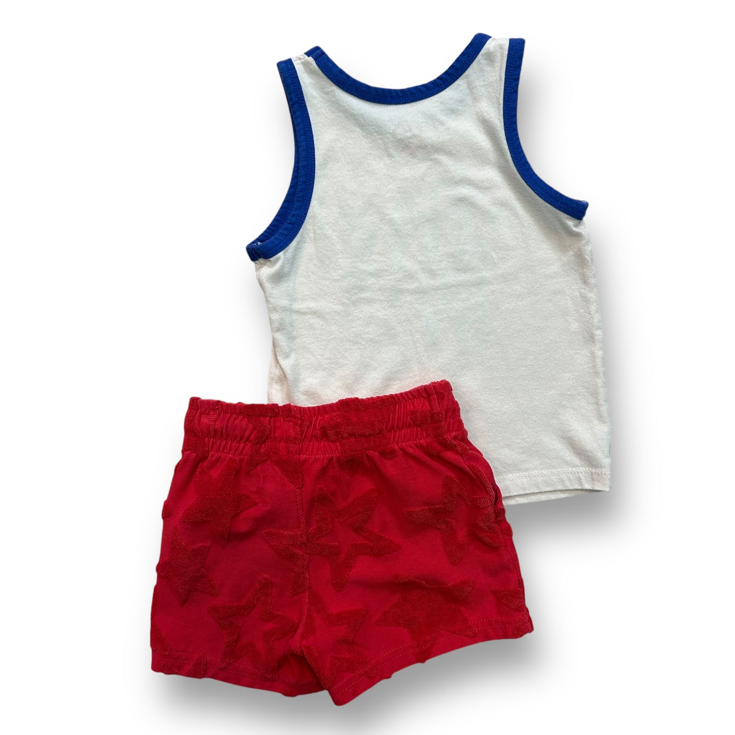 Cat & Jack Boys 4th of July Outfit Size 18 Months Sleeveless Tank and Shorts Set