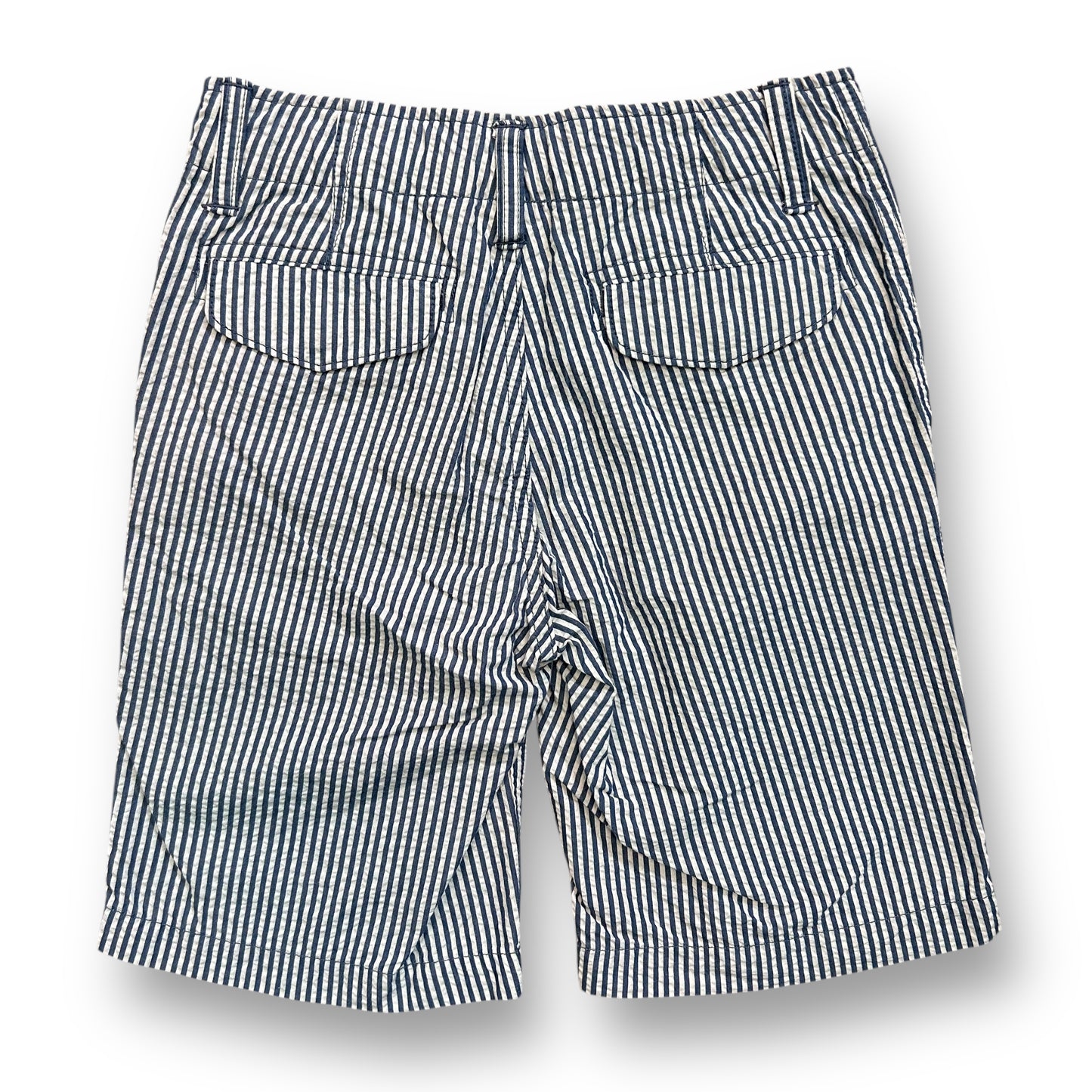 Lands End Youth Boy Size 10 Slim Pinstripe Baumwolle Cotton Adjustable Shorts