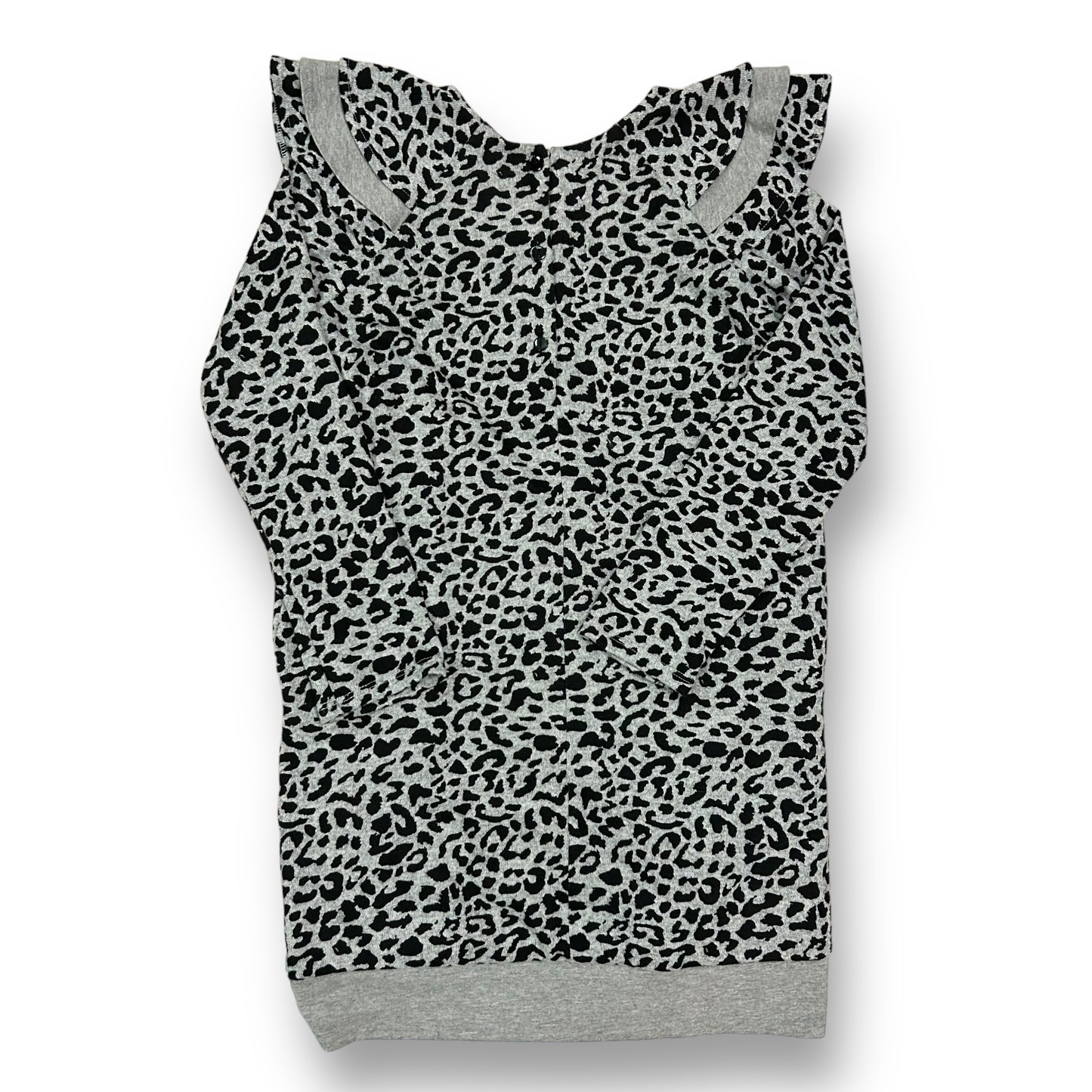 Isobella & Chloe Youth Girl Size 10 Long Sleeve Boutique Dress Gray Leopard Print