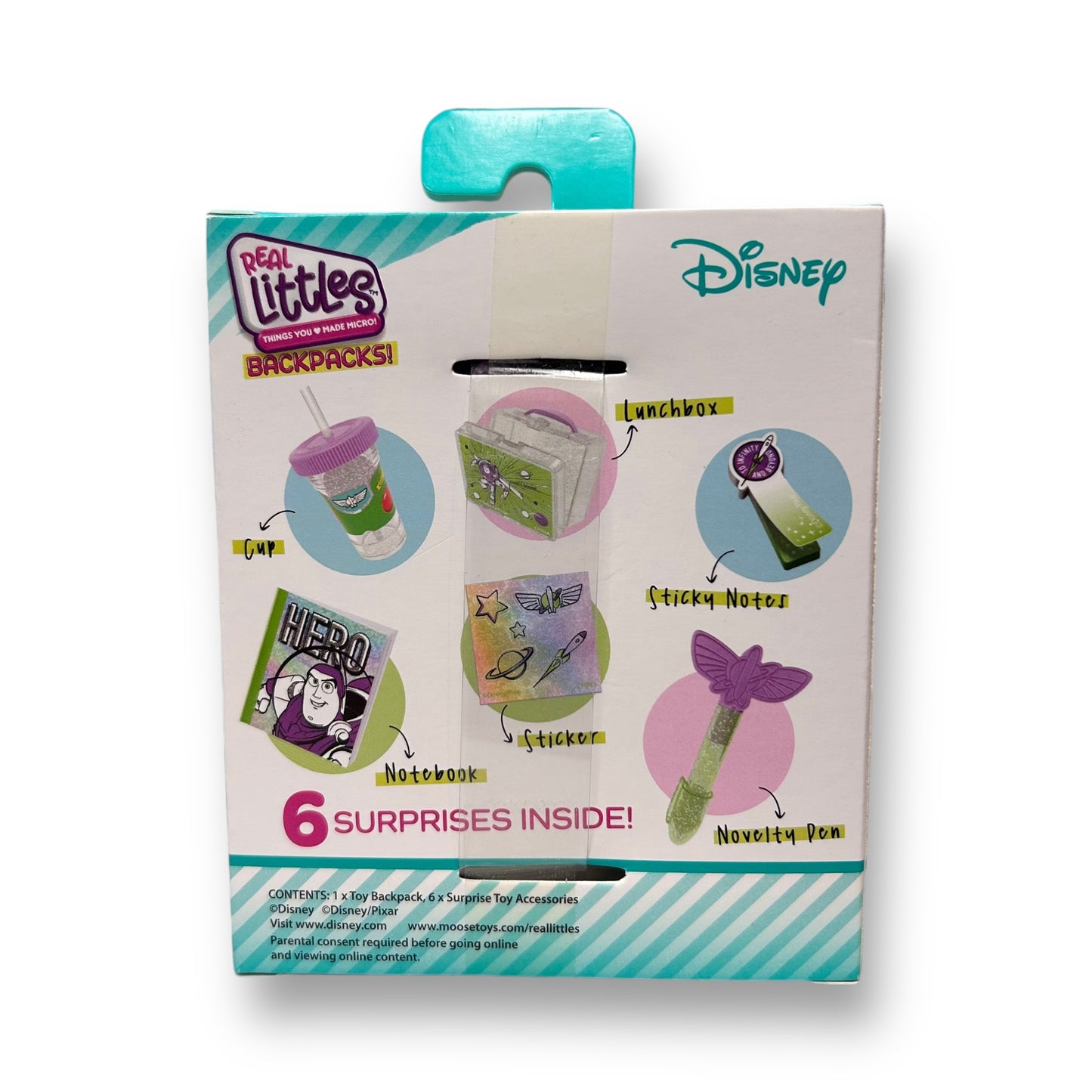 NEW! Disney Real Littles Backpacks Toy Story Buzz Lightyear with 6 Surprises