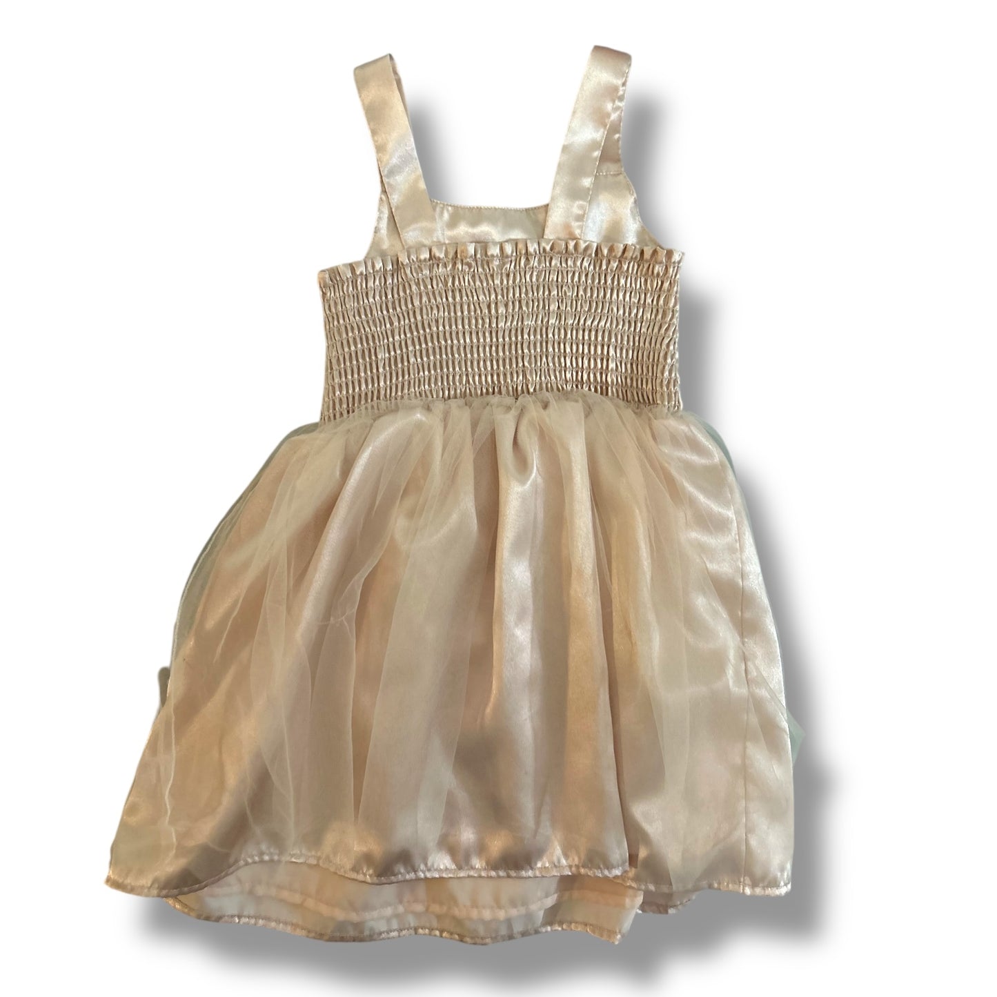 Girls Carter's Size 4 Pink Blush Silky Dress with Tulle Bottom