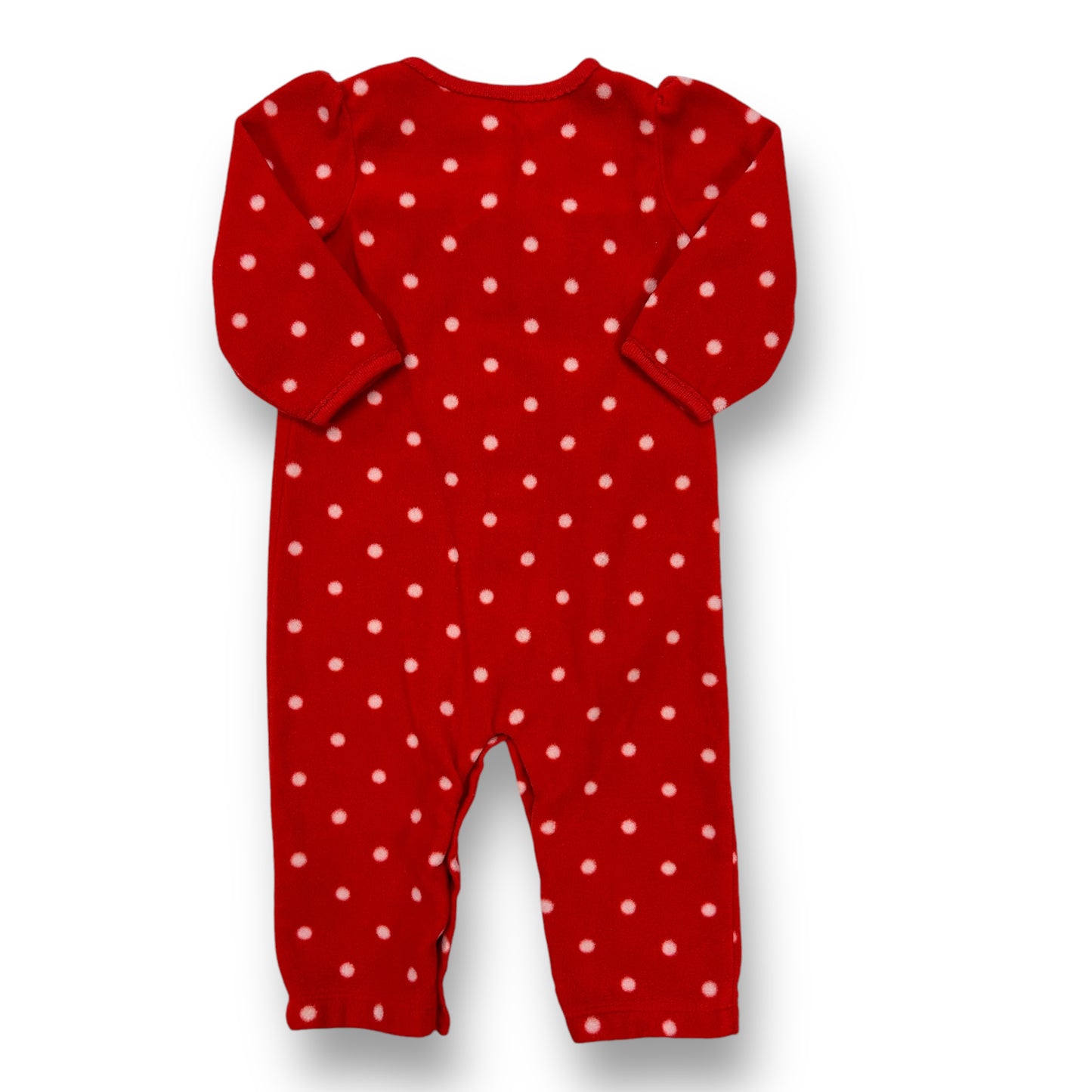 Girls Carter's Size 12 Months Red & White Polka Dot Reindeer Fleece One-Piece