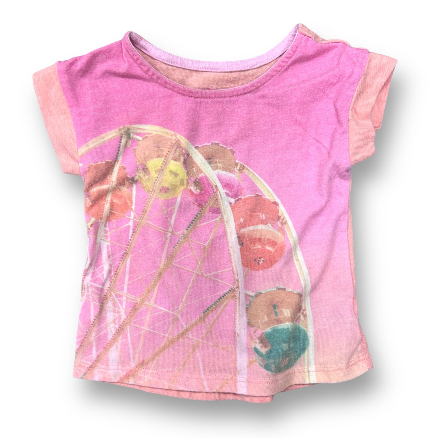 Girls Size 18 Months Pink Short Sleeve Carnival Ferris Wheel Shirt