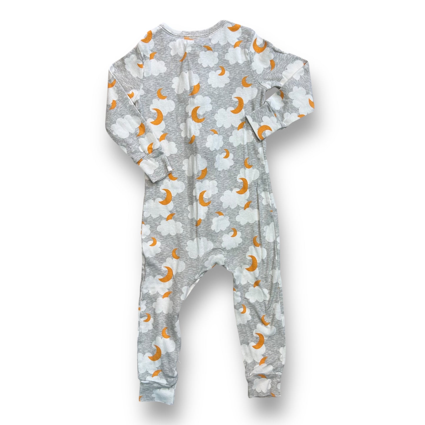 Old Navy Footless Pajamas Size 2T Moon and Clouds Gray Print Toddler One Piece