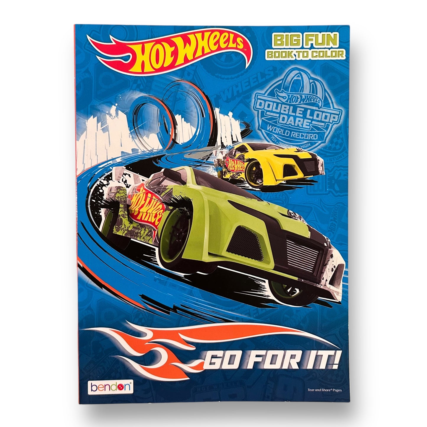 NEW! Hot Wheels Big Fun Book to Color GO FOR IT! Coloring Book