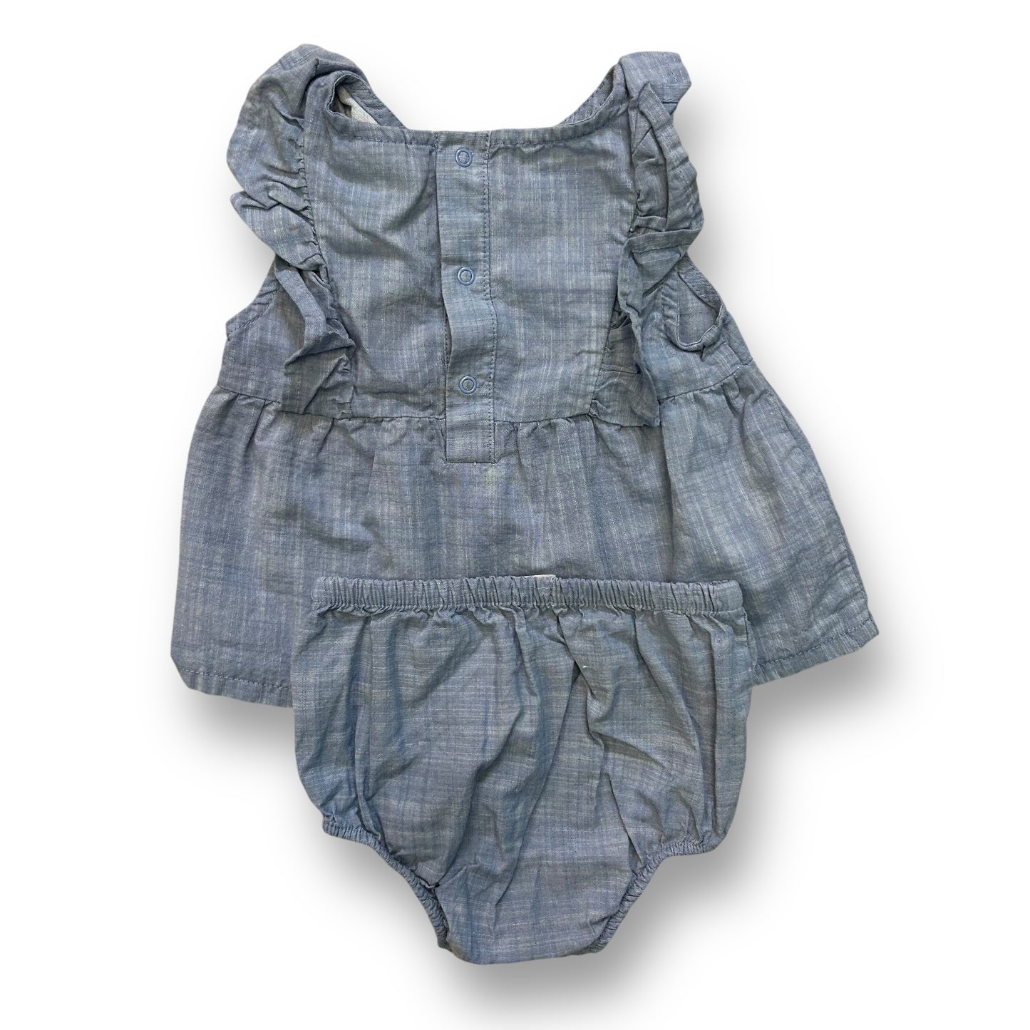 Cat & Jack Girls 12 Months Outfit Sleeveless Flutter Sleeve Top and Shorts Set