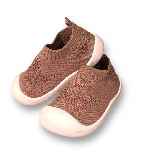 Toddler Boy Size 4 Light Brown Slip-On Soft Sole Walking Shoes