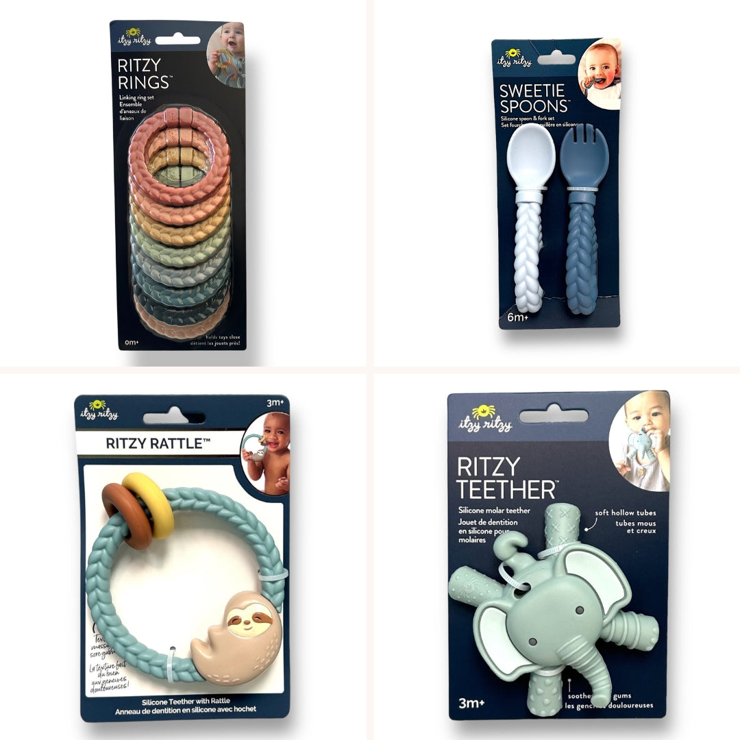 NEW! Itzy Ritzy Collection BPA Free Baby Spoon/Fork, Toys, Teether, Rattle