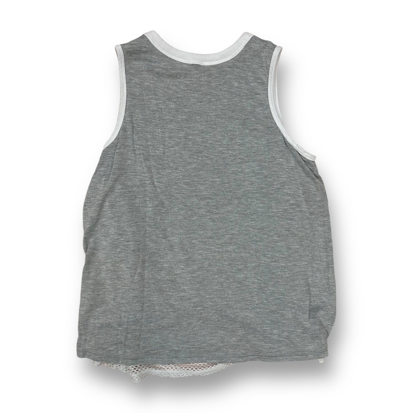 Girls Size 7/8 Activewear Gray Mesh Lined Sleeveless Athletic Tank Top