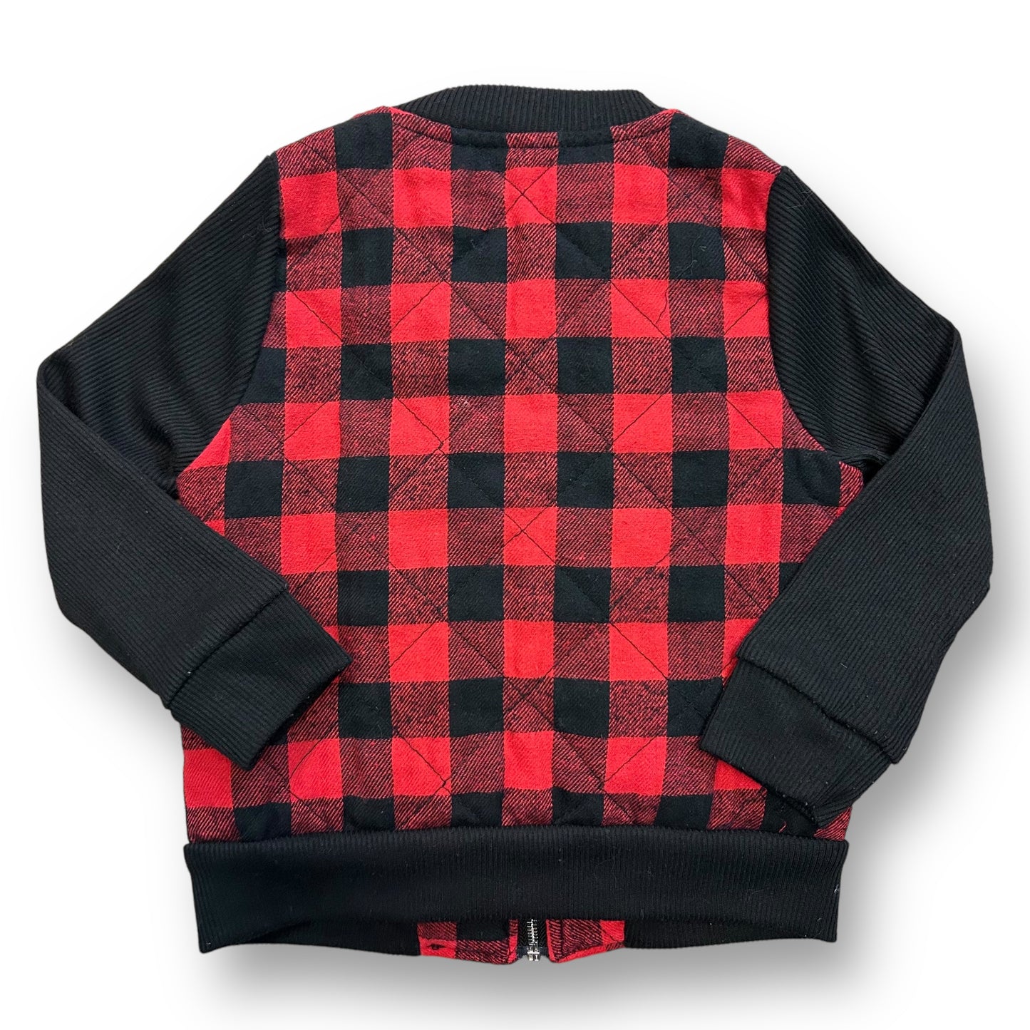 Girls Buffalo Plaid Size 3/4T Midweight Quilted Christmas Reindeer Jacket