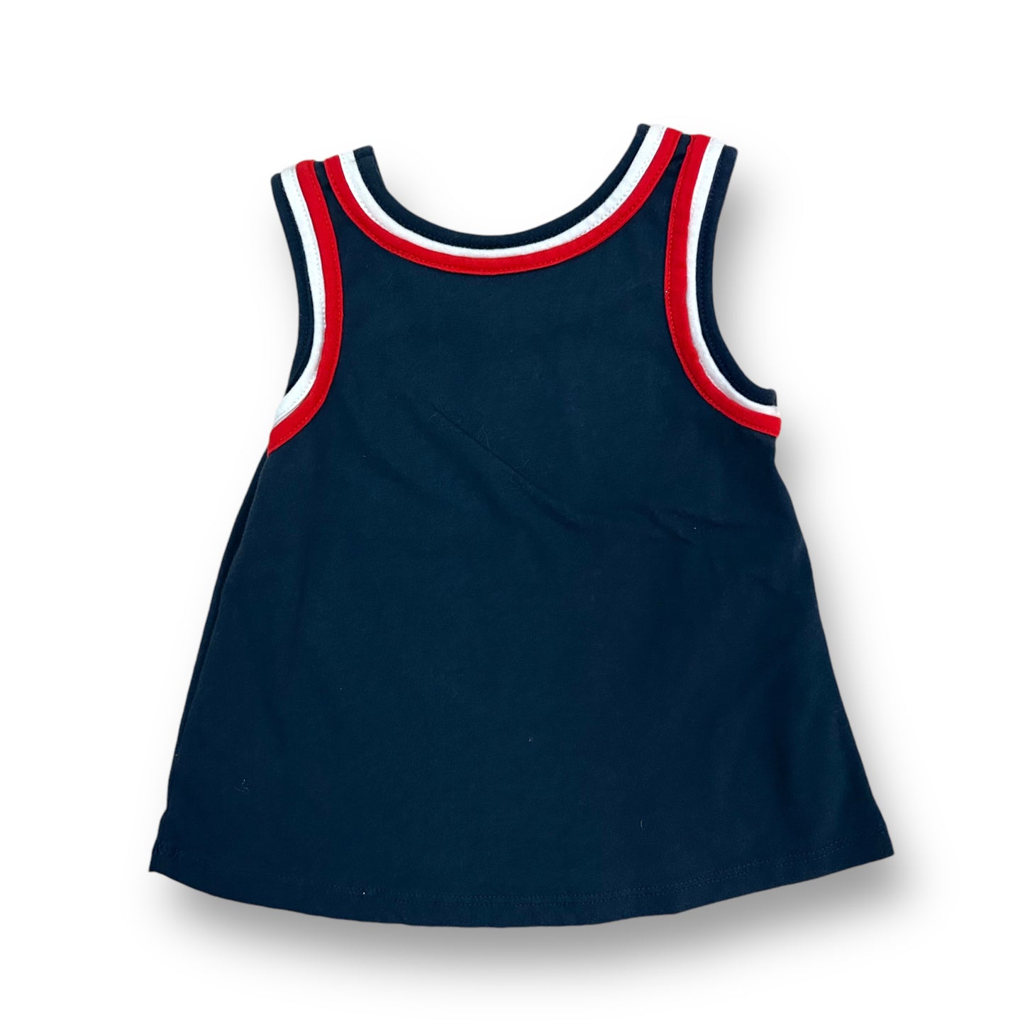Girls Size 2T Navy Sleeveless Shirt Free To Be Me 4th of July Toddler Tank Top