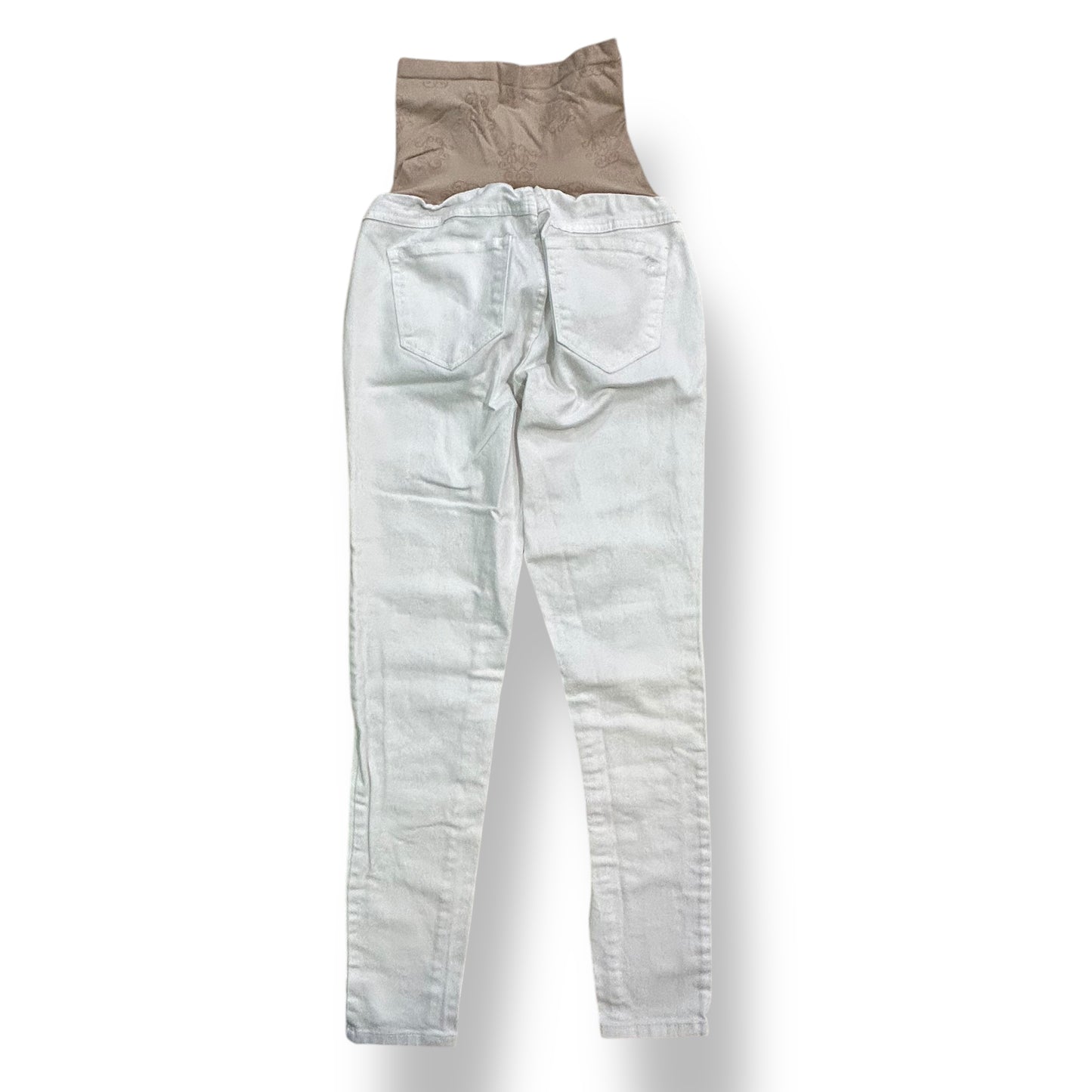 Jessica Simpson Size Small White Maternity Jeans Full Panel Skinny Fit