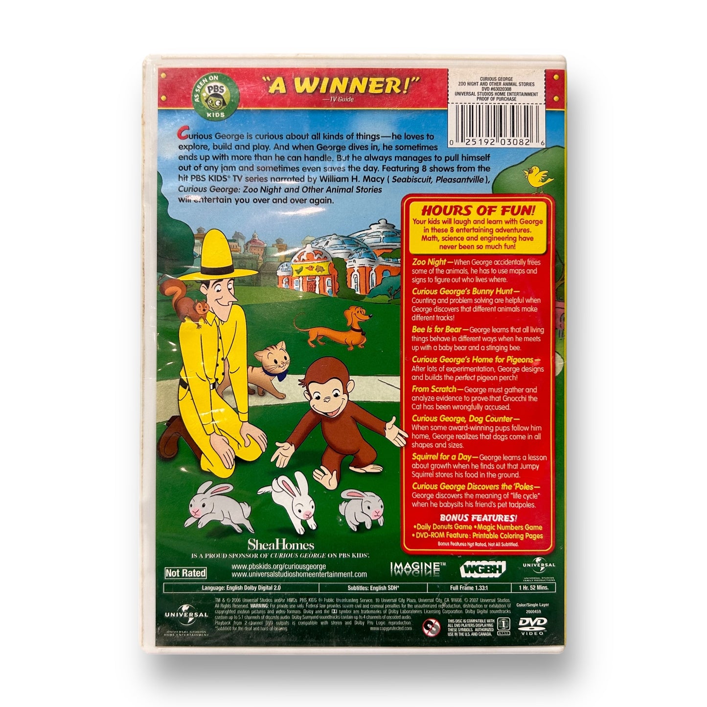 PBS Kids Curious George DVD - Zoo Night and Other Animal Stories!