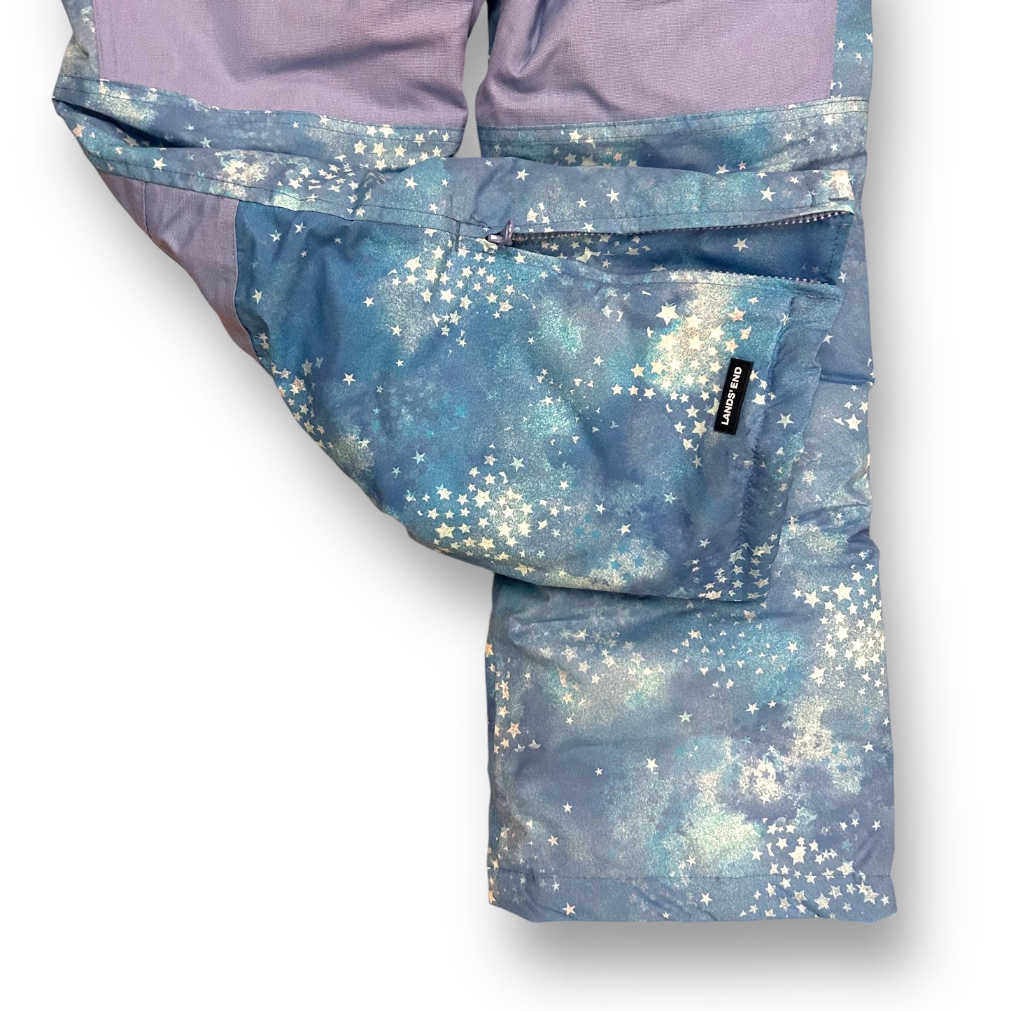 NEW! Lands End Girls Size 10 Youth Snow Suit Blue Bib Overall Snow Pants